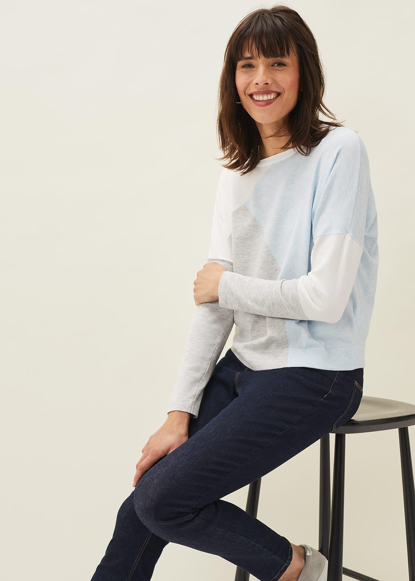 Laura Colourblock Intarsia Jumper