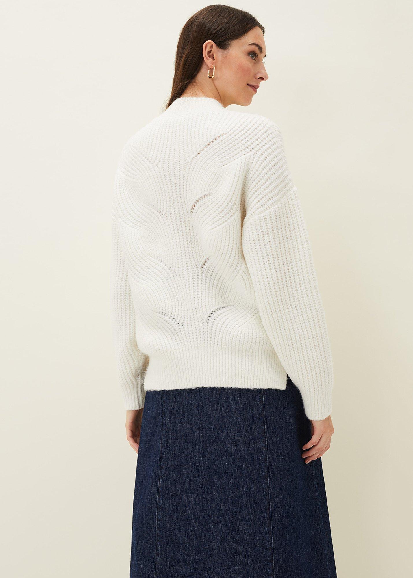Ruby Fluffy Decorative Open Stitch Jumper