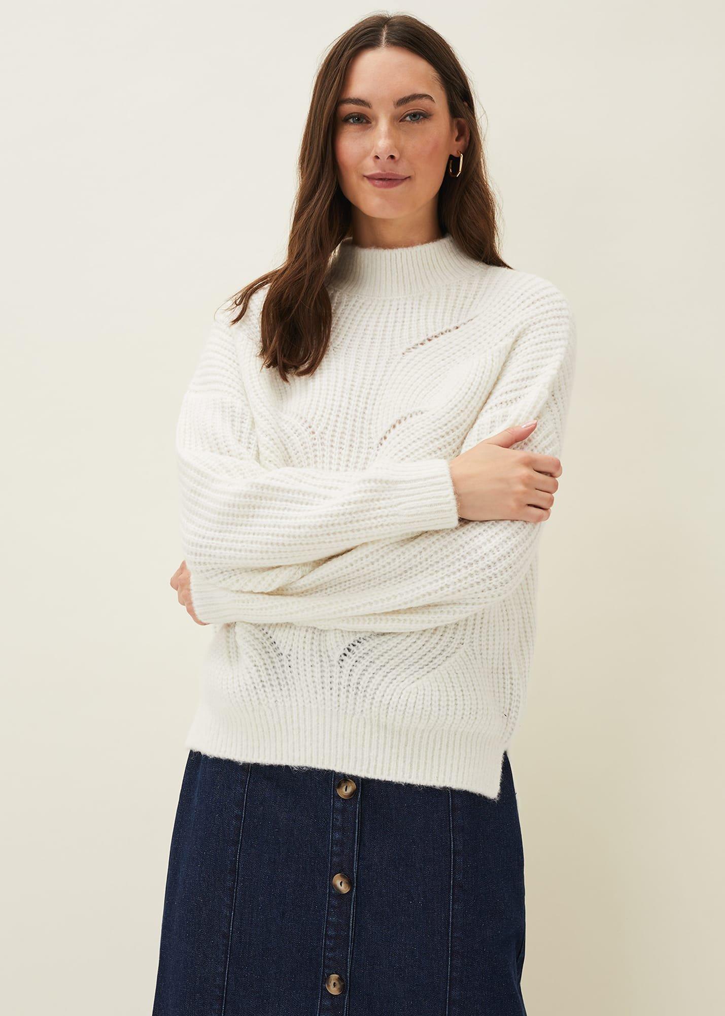 Ruby Fluffy Decorative Open Stitch Jumper