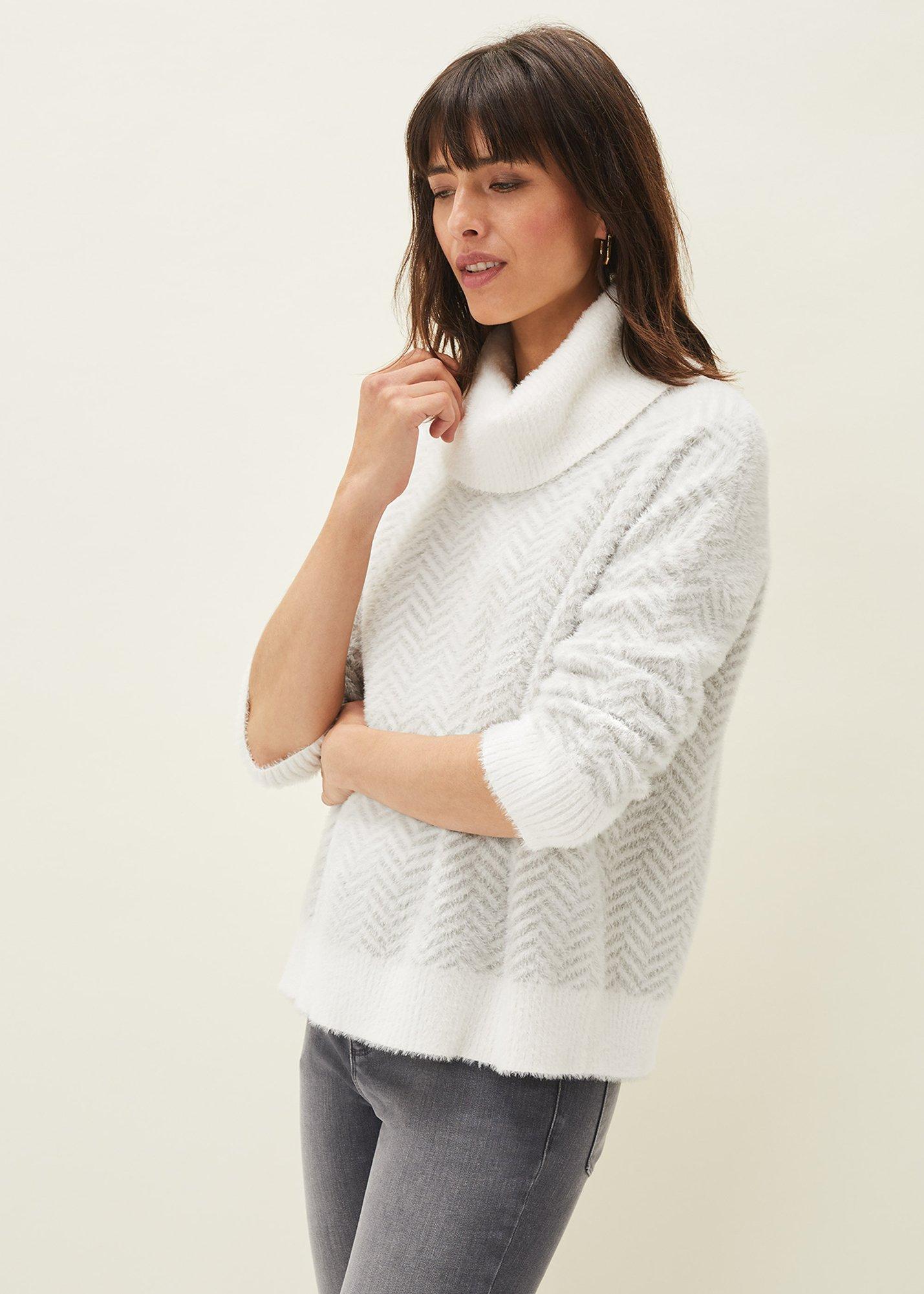Jess Chevron Jacquard Chunky Jumper