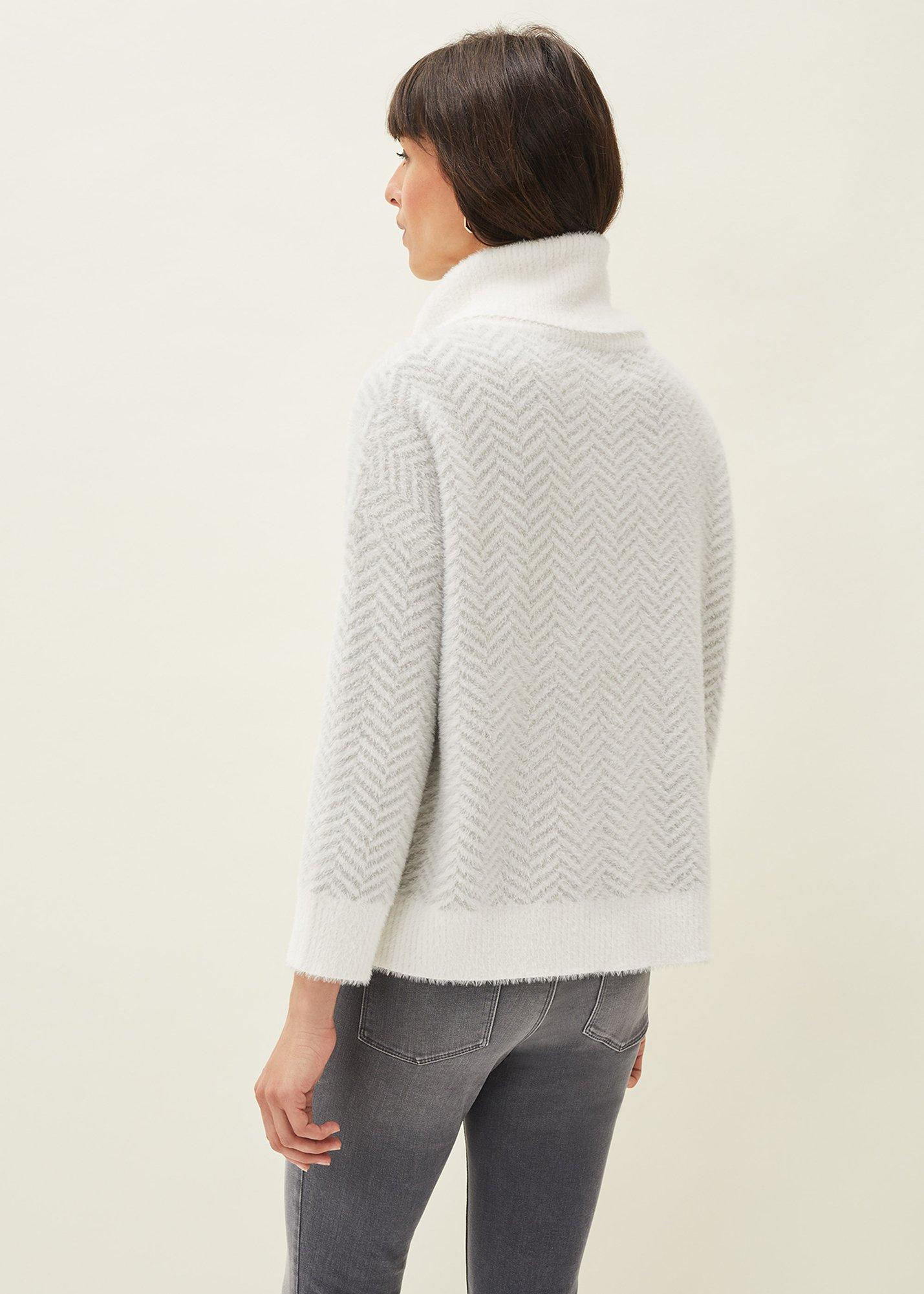 Jess Chevron Jacquard Chunky Jumper