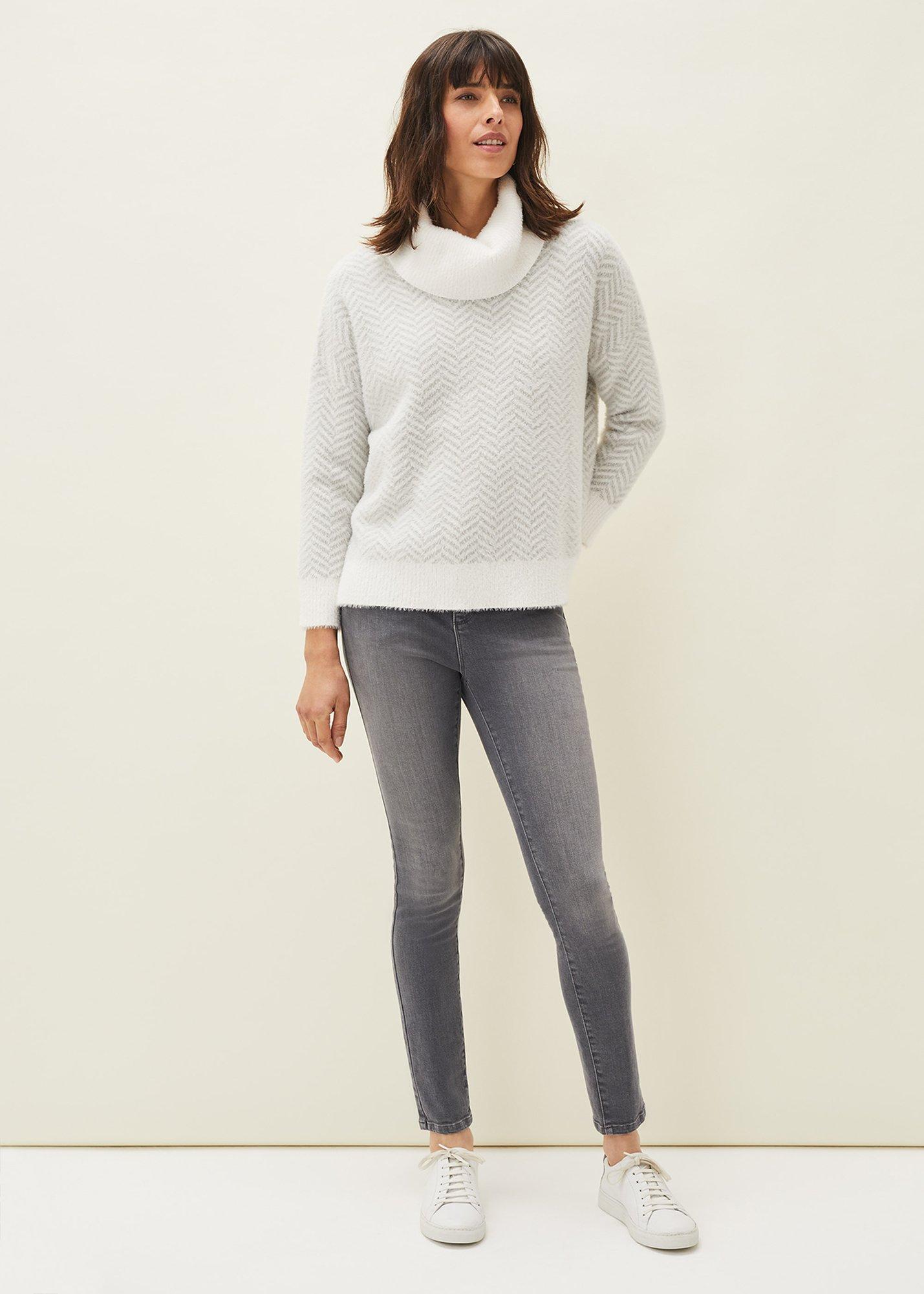Jess Chevron Jacquard Chunky Jumper