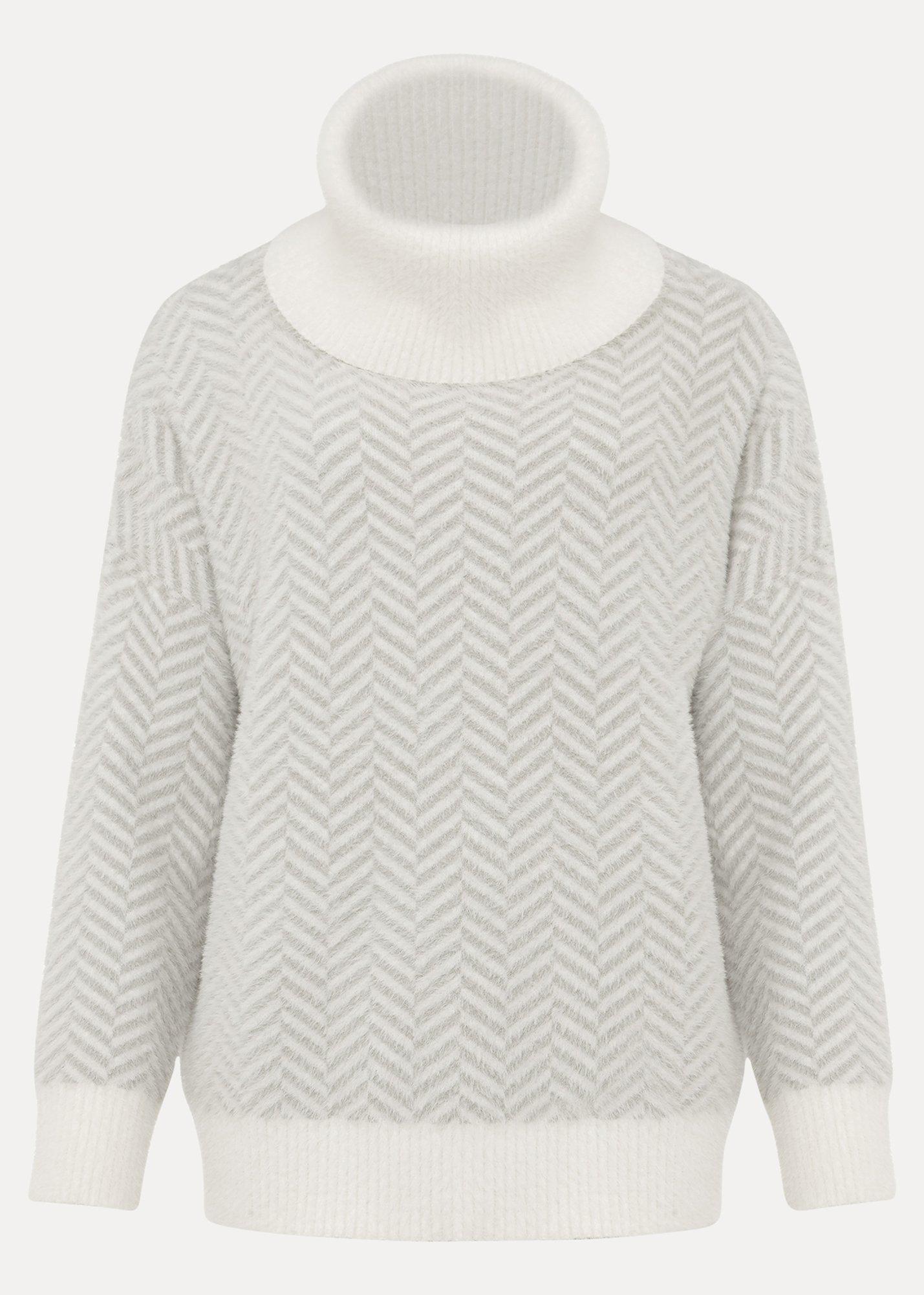 Jess Chevron Jacquard Chunky Jumper