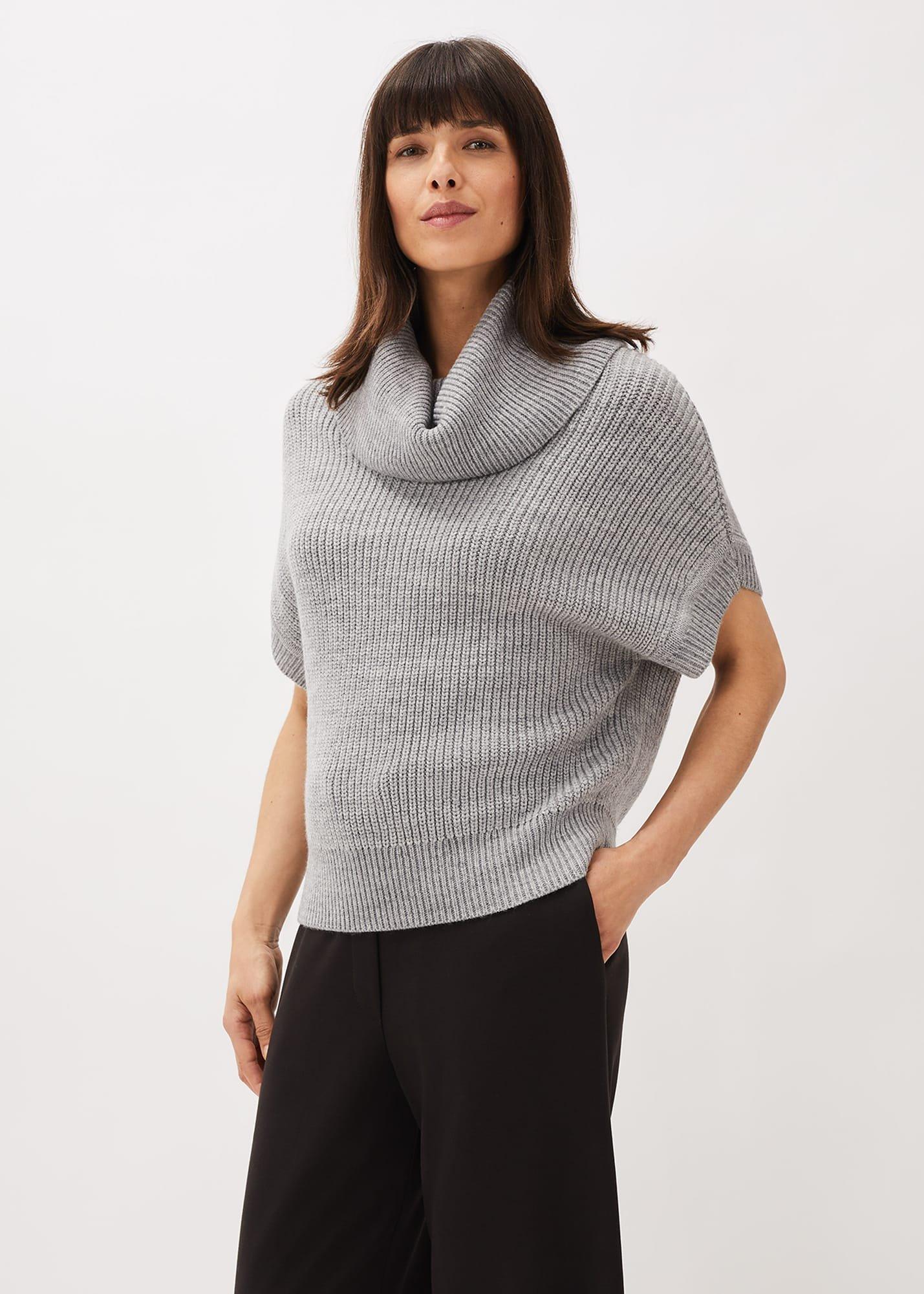 Georgina Chunky Short Sleeved Cowl Neck Jumper