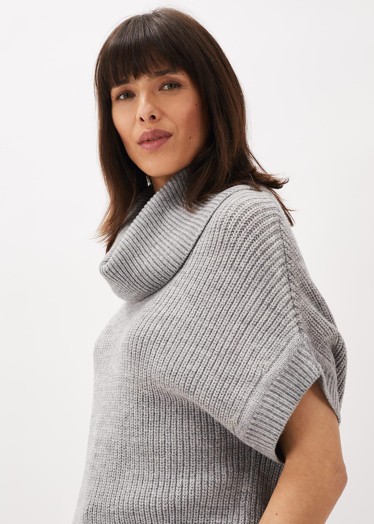 Georgina Chunky Short Sleeved Cowl Neck Jumper