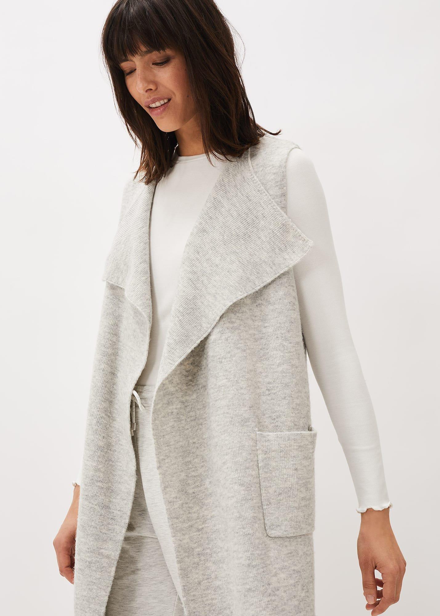 Lou Sleeveless Waterfall Longline Cardigan