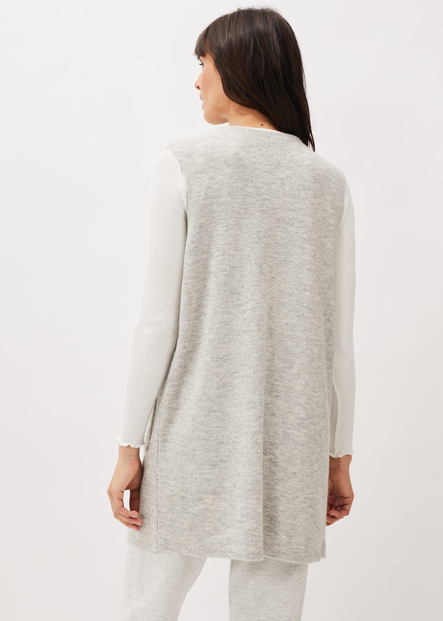 Lou Sleeveless Waterfall Longline Cardigan