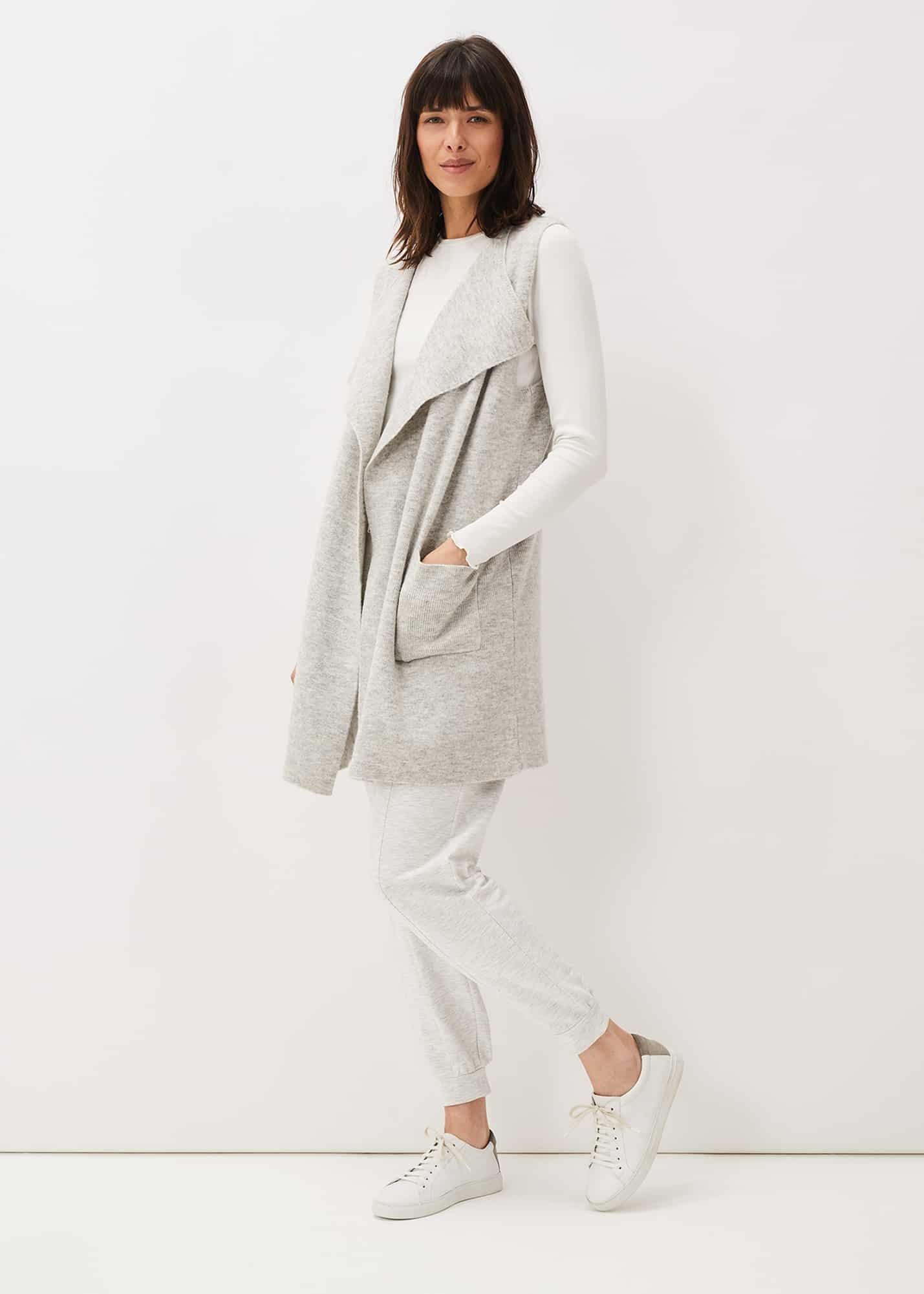 Lou Sleeveless Waterfall Longline Cardigan