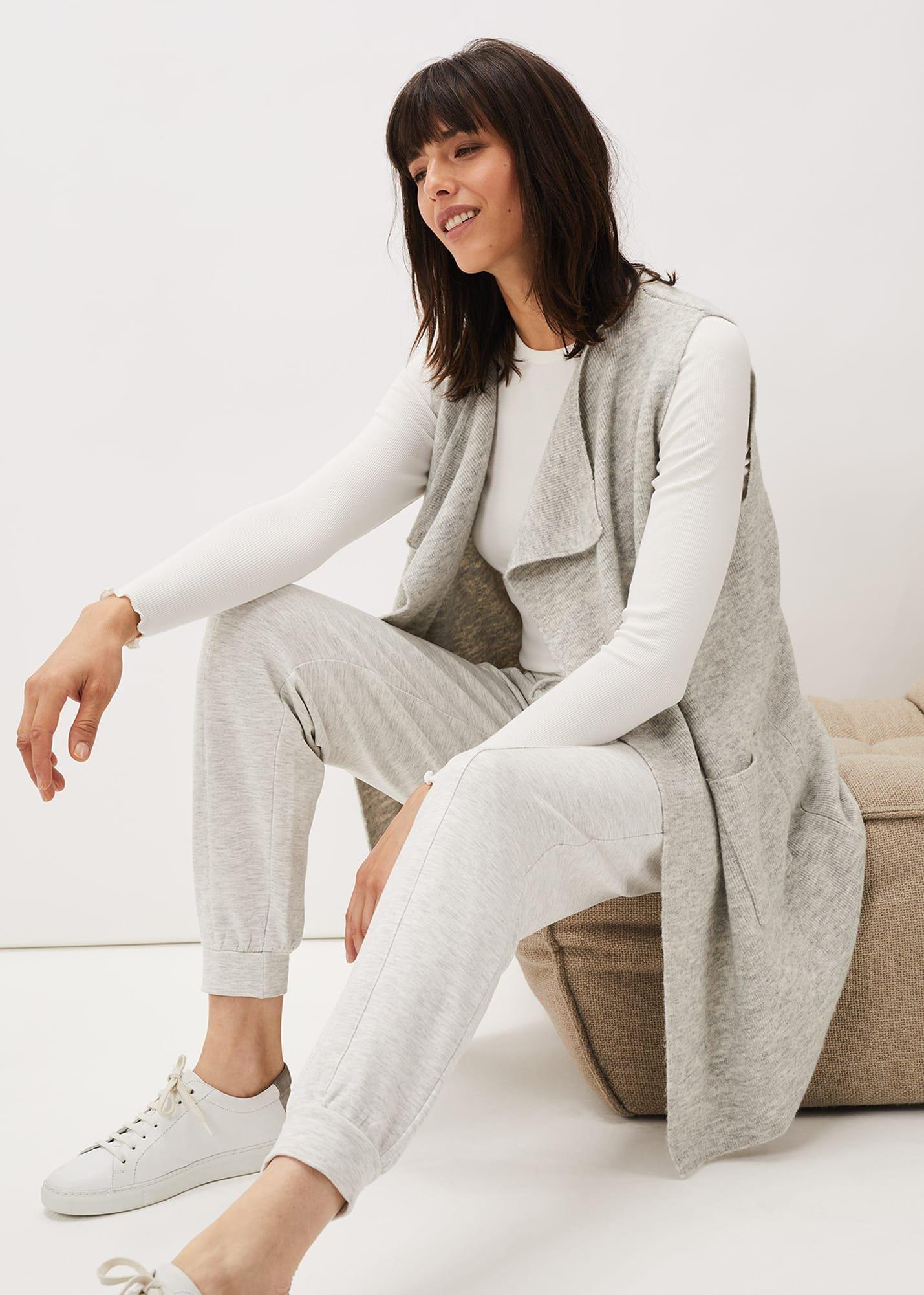 Lou Sleeveless Waterfall Longline Cardigan