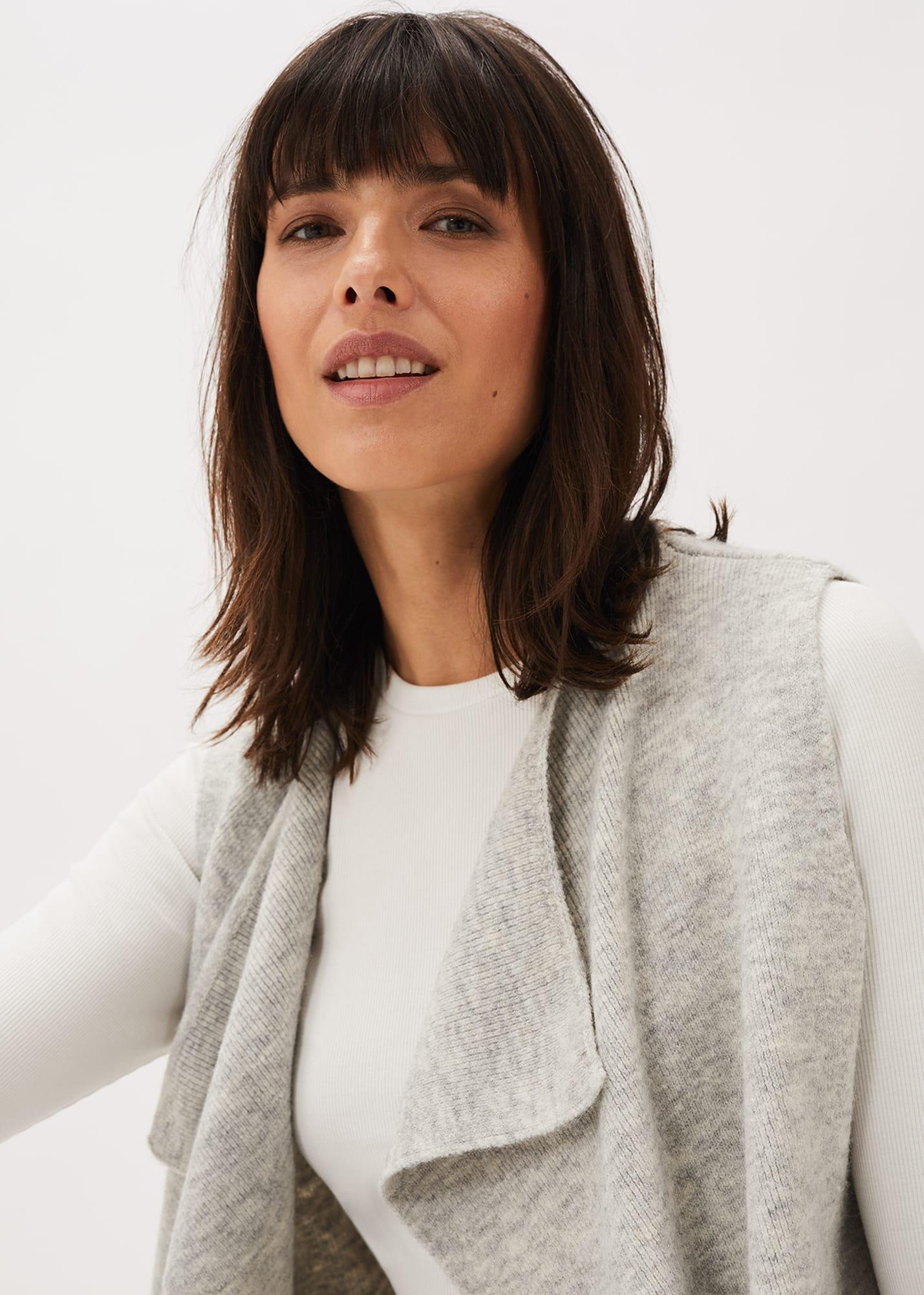 Lou Sleeveless Waterfall Longline Cardigan