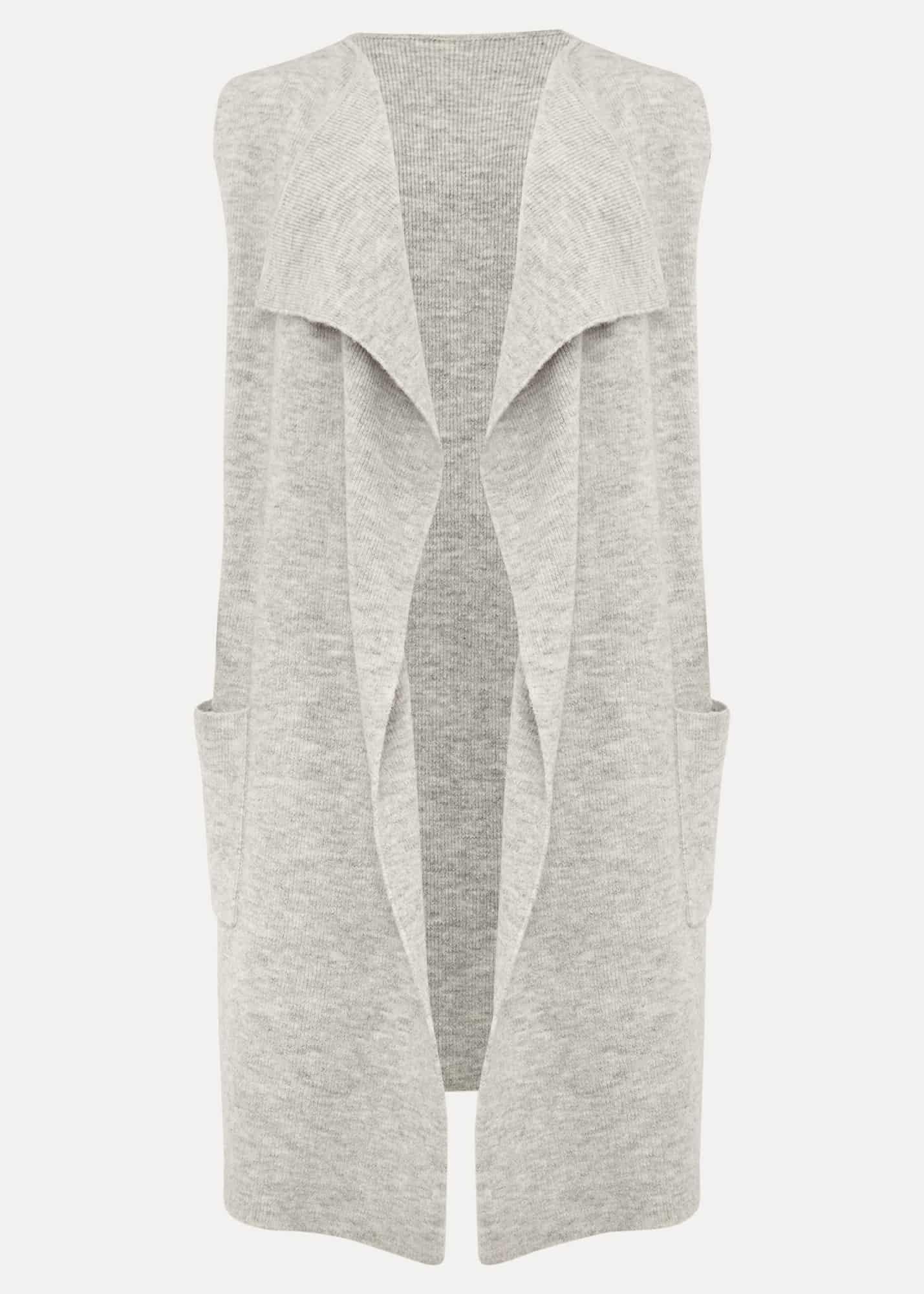 Lou Sleeveless Waterfall Longline Cardigan