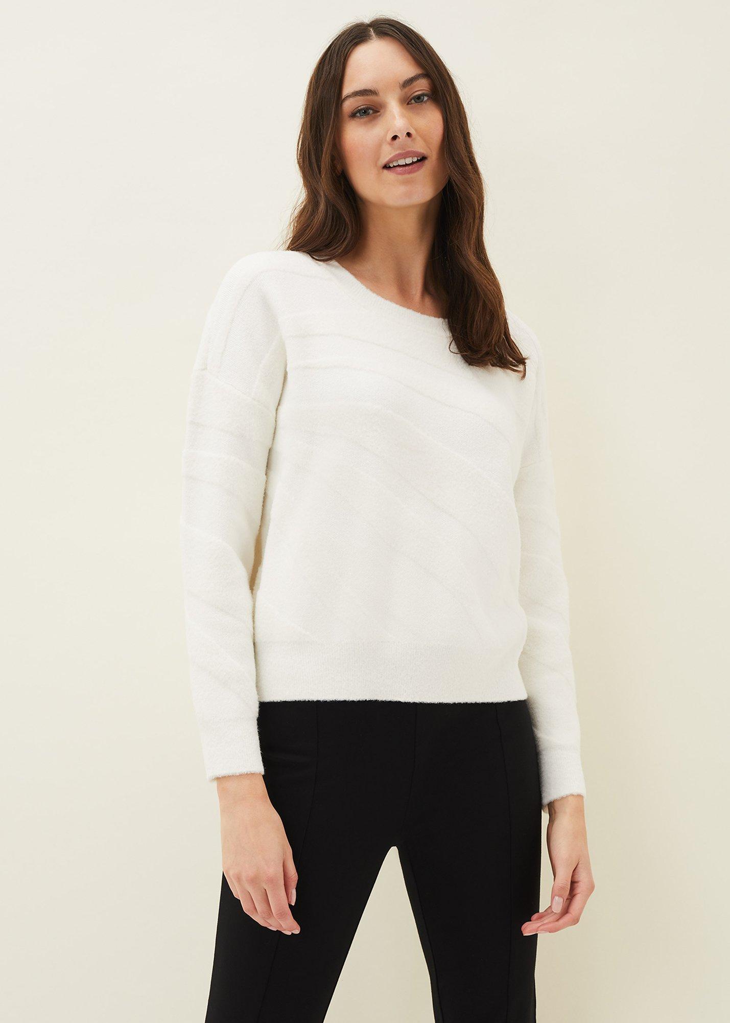 Anna Zebra Textured Sweatshirt