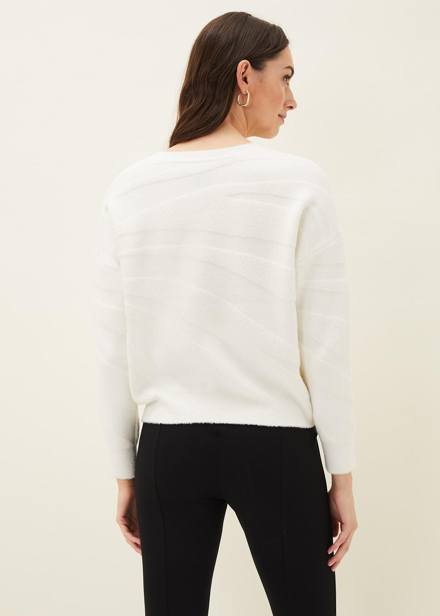 Anna Zebra Textured Sweatshirt
