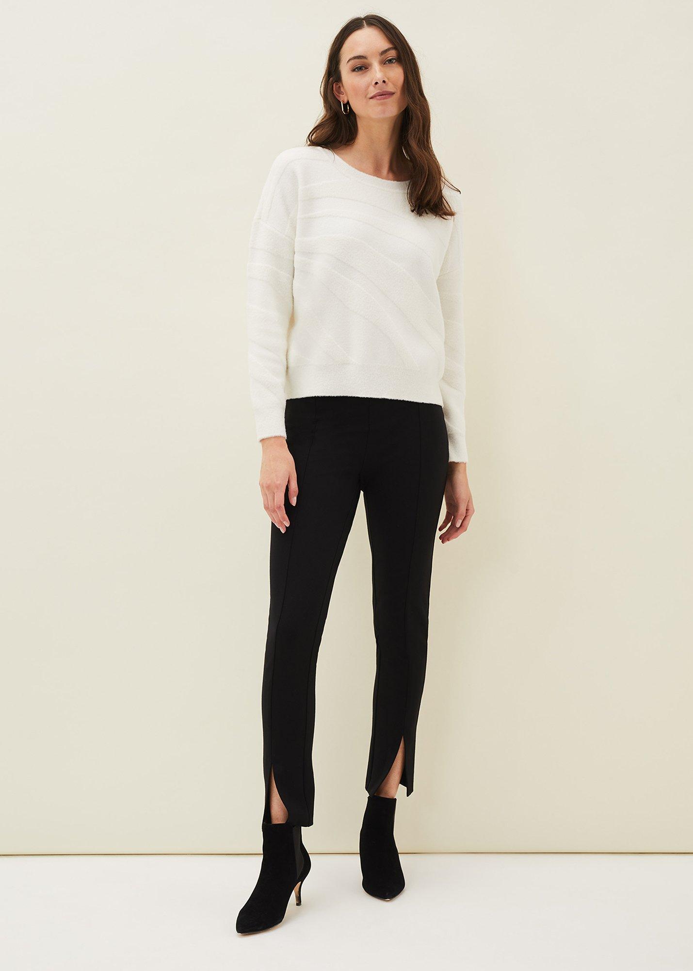Anna Zebra Textured Sweatshirt