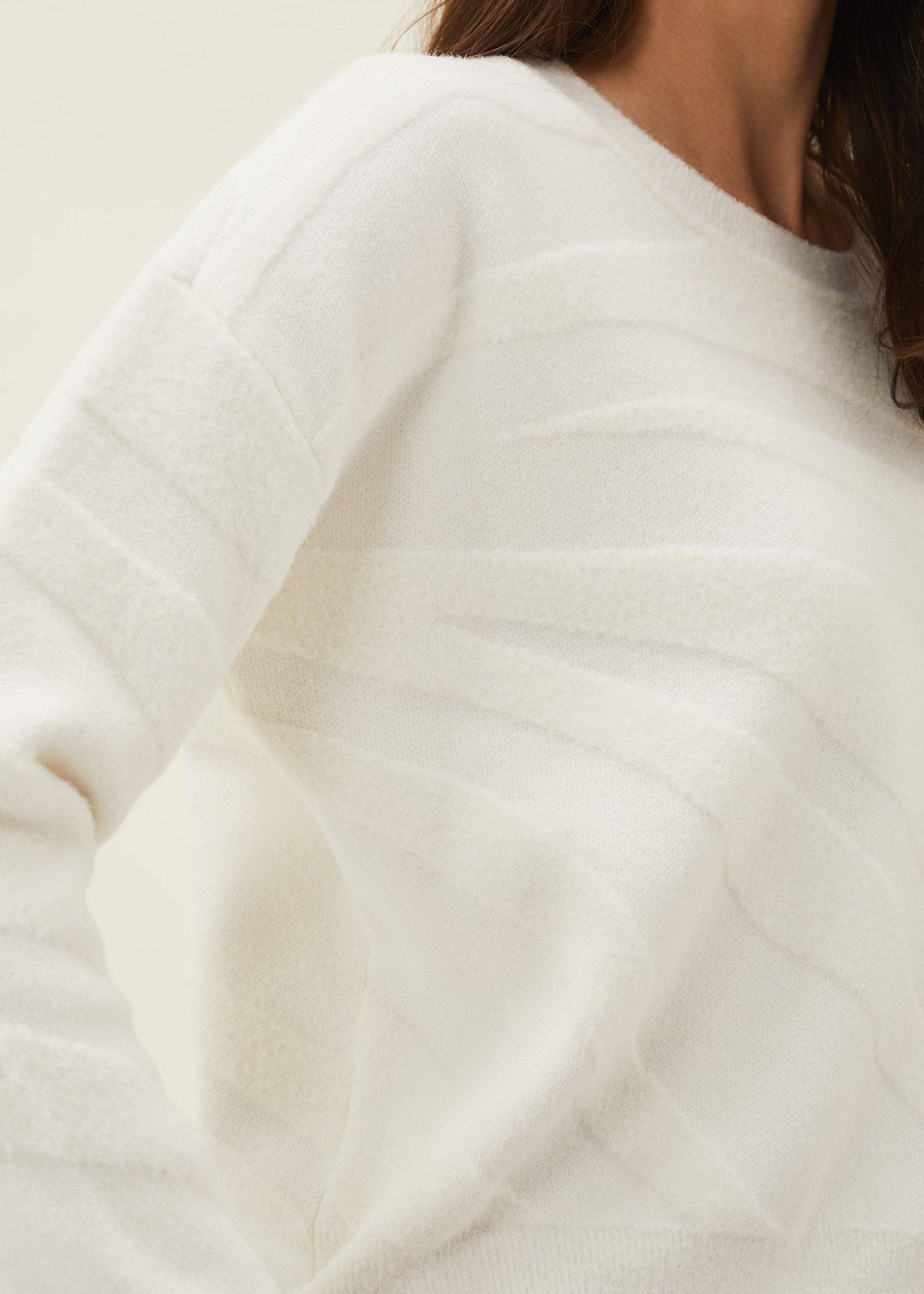 Anna Zebra Textured Sweatshirt