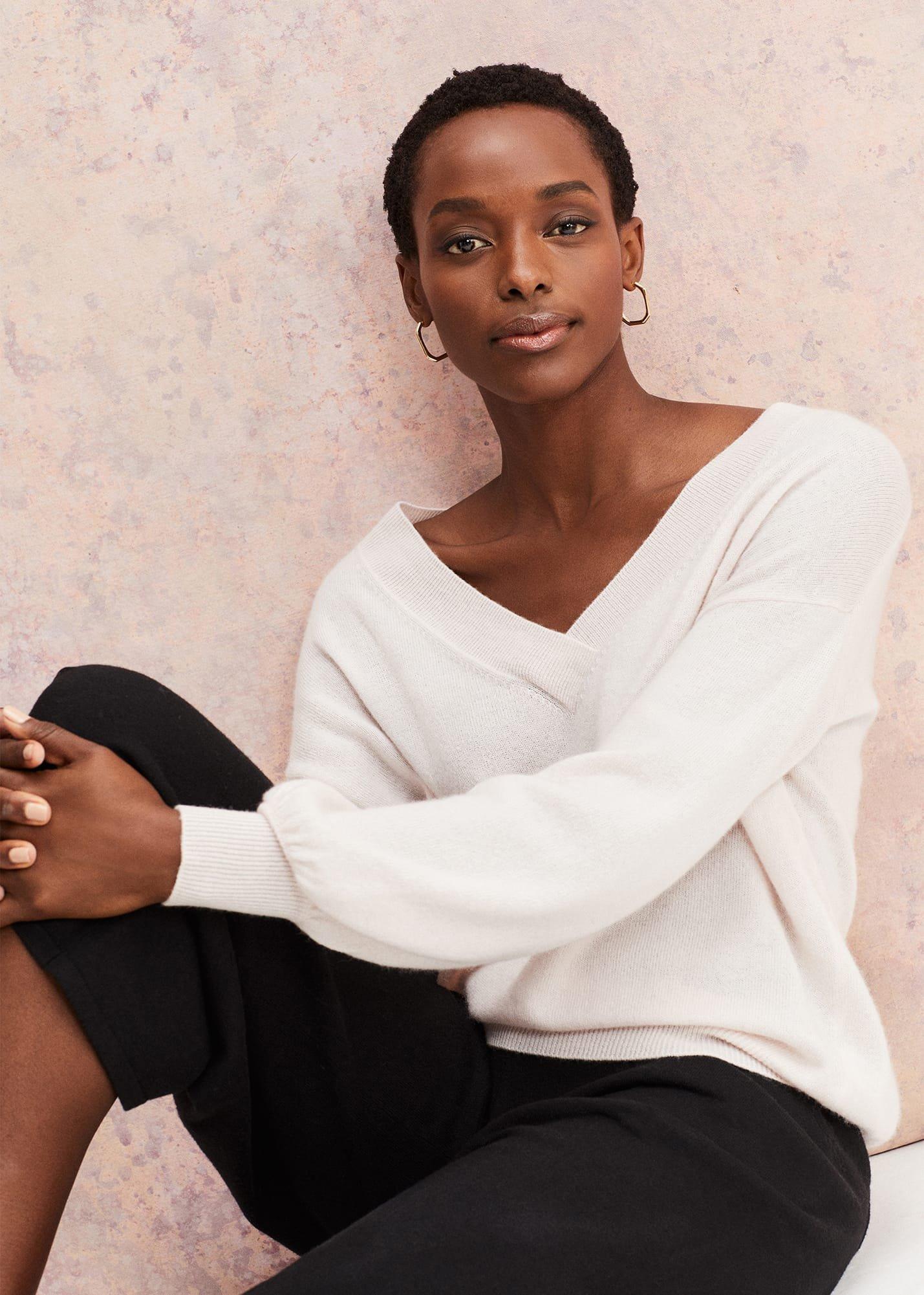 Ophelia Wool Cashmere V Neck Jumper