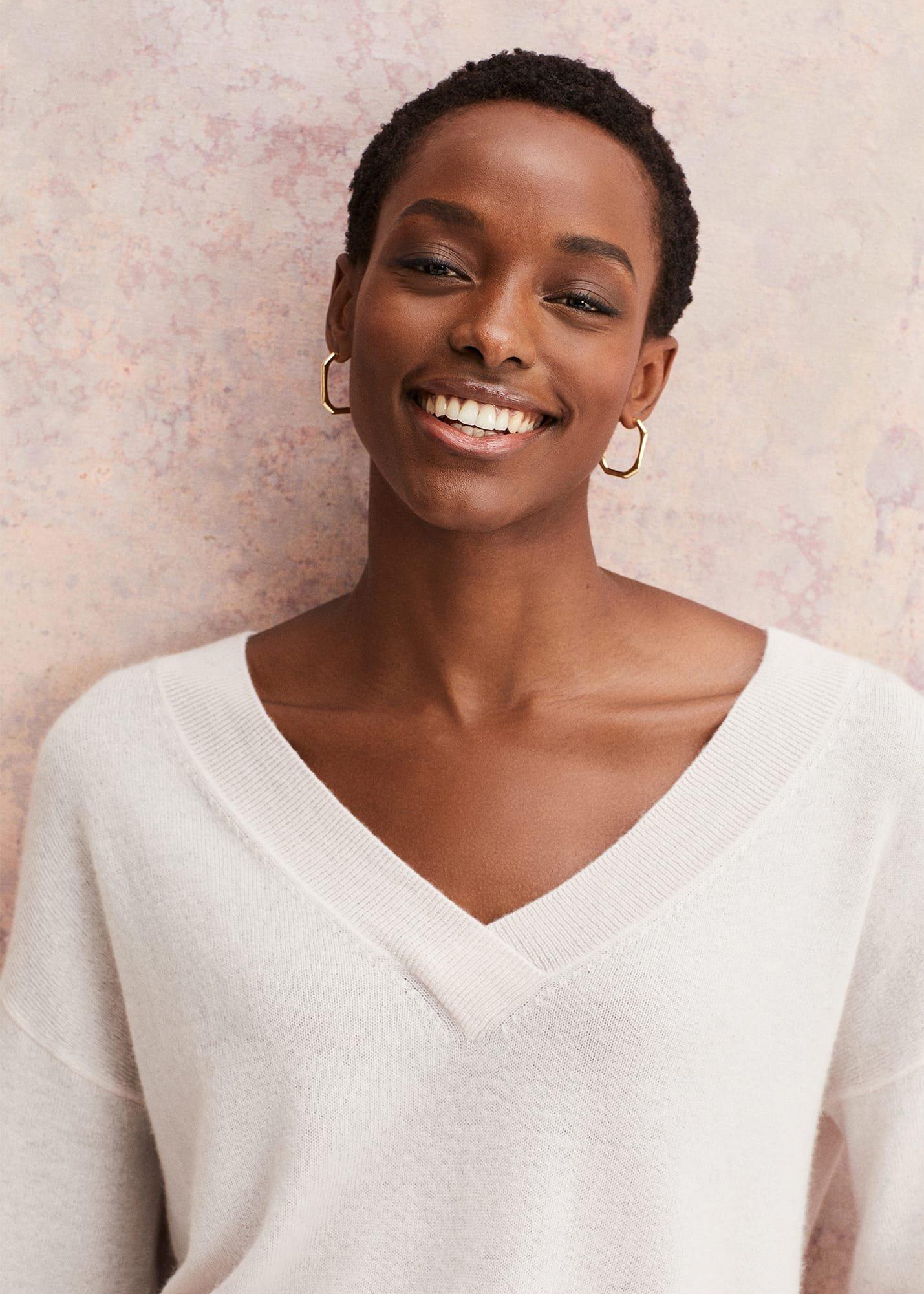 Ophelia Wool Cashmere V Neck Jumper