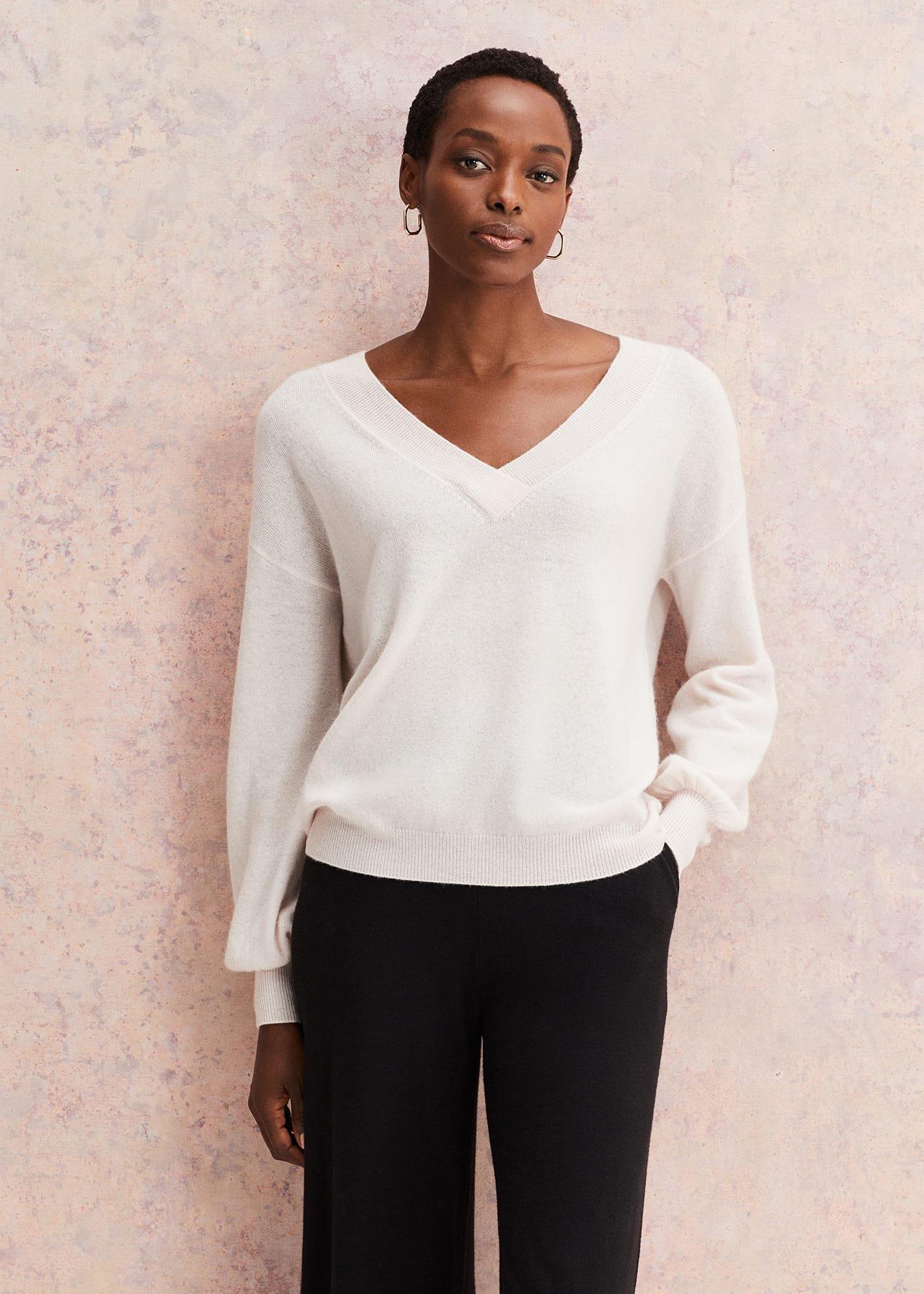 Ophelia Wool Cashmere V Neck Jumper