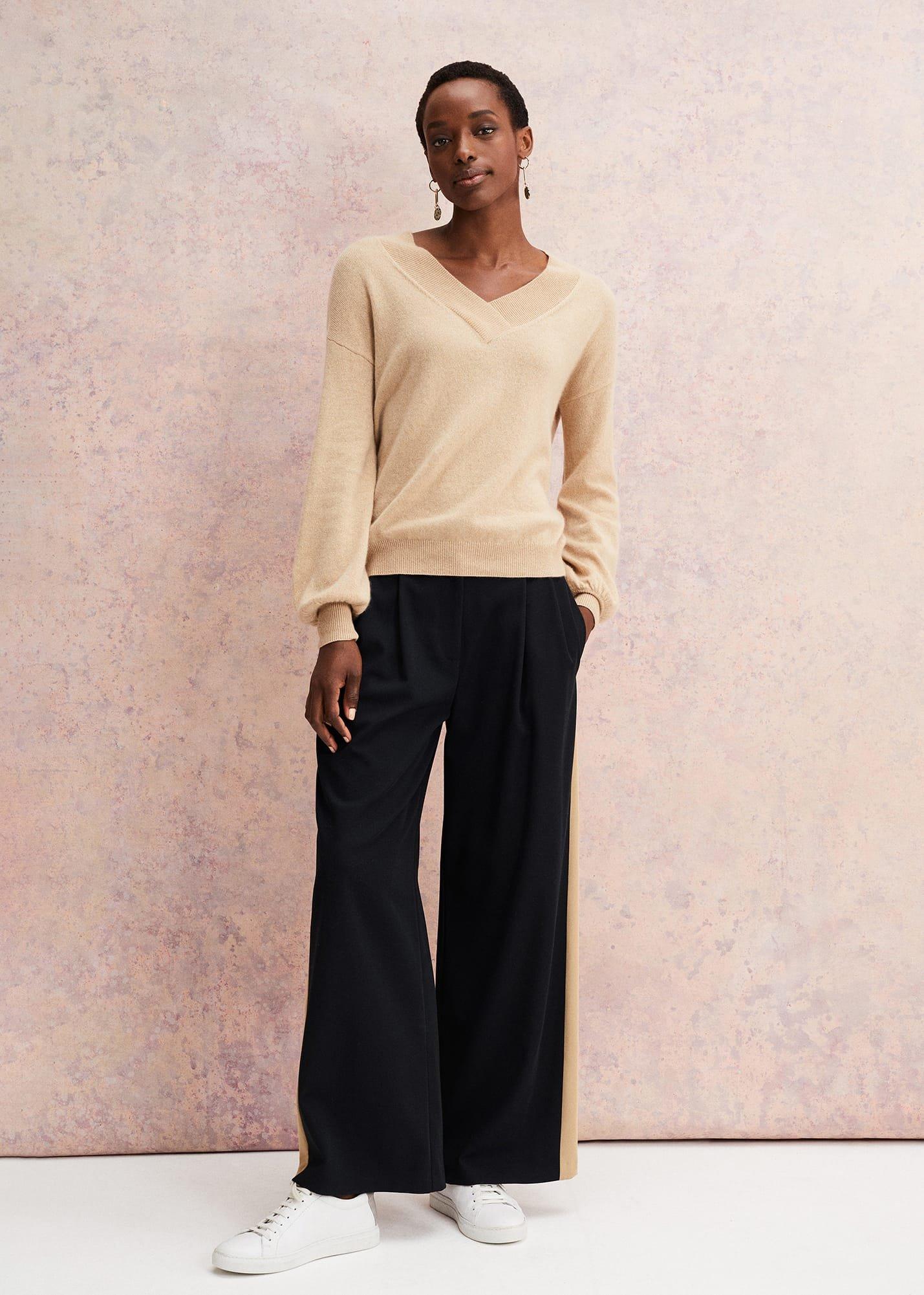 Ophelia Wool Cashmere V Neck Jumper