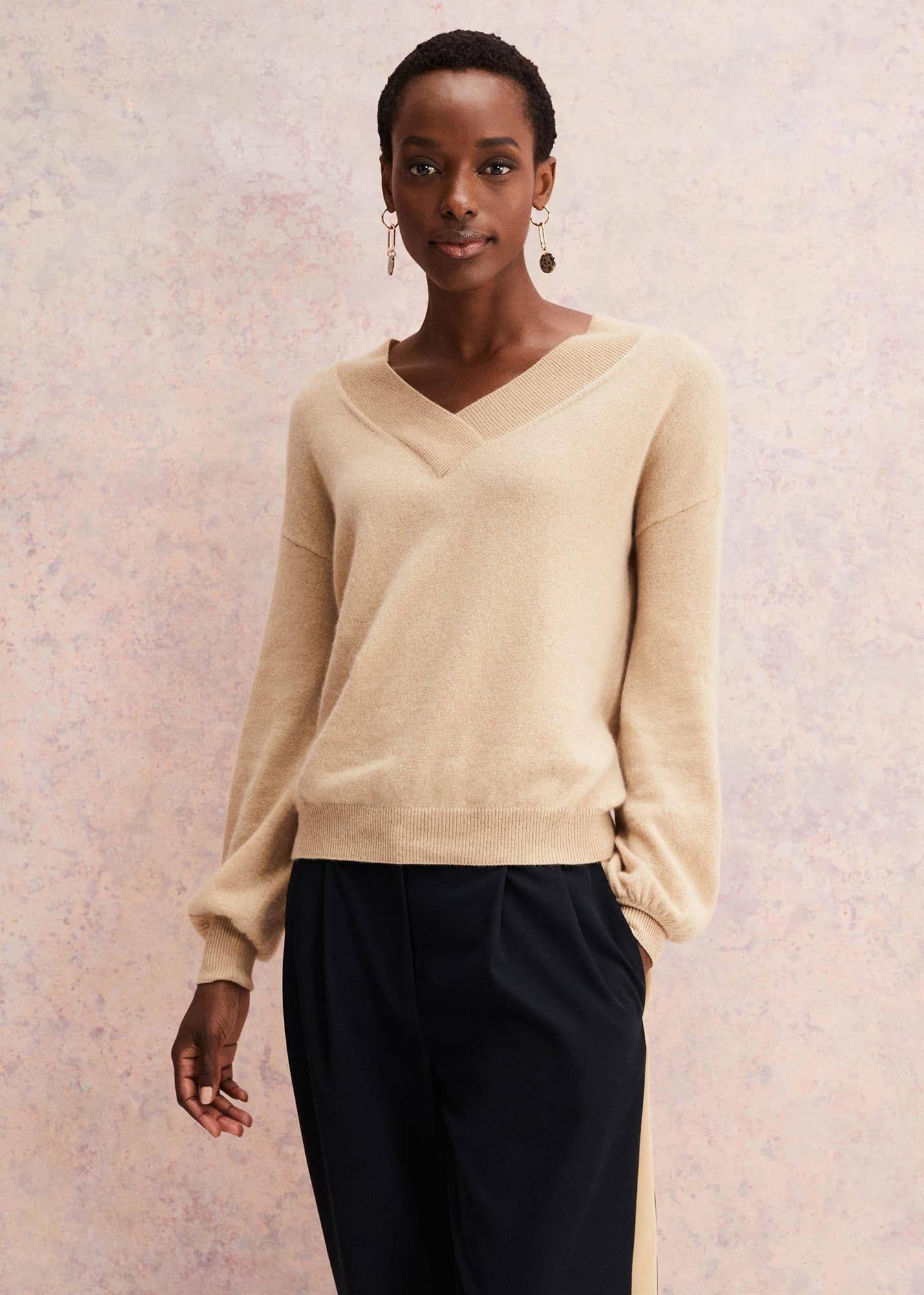 Ophelia Wool Cashmere V Neck Jumper