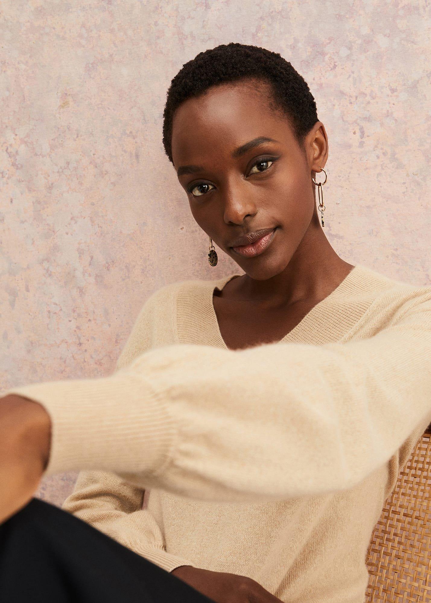 Ophelia Wool Cashmere V Neck Jumper