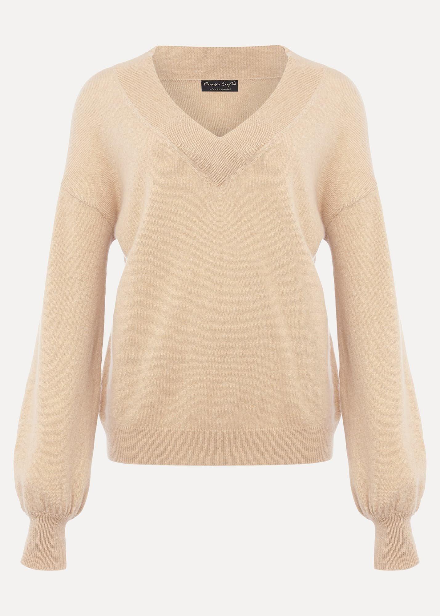 Ophelia Wool Cashmere V Neck Jumper