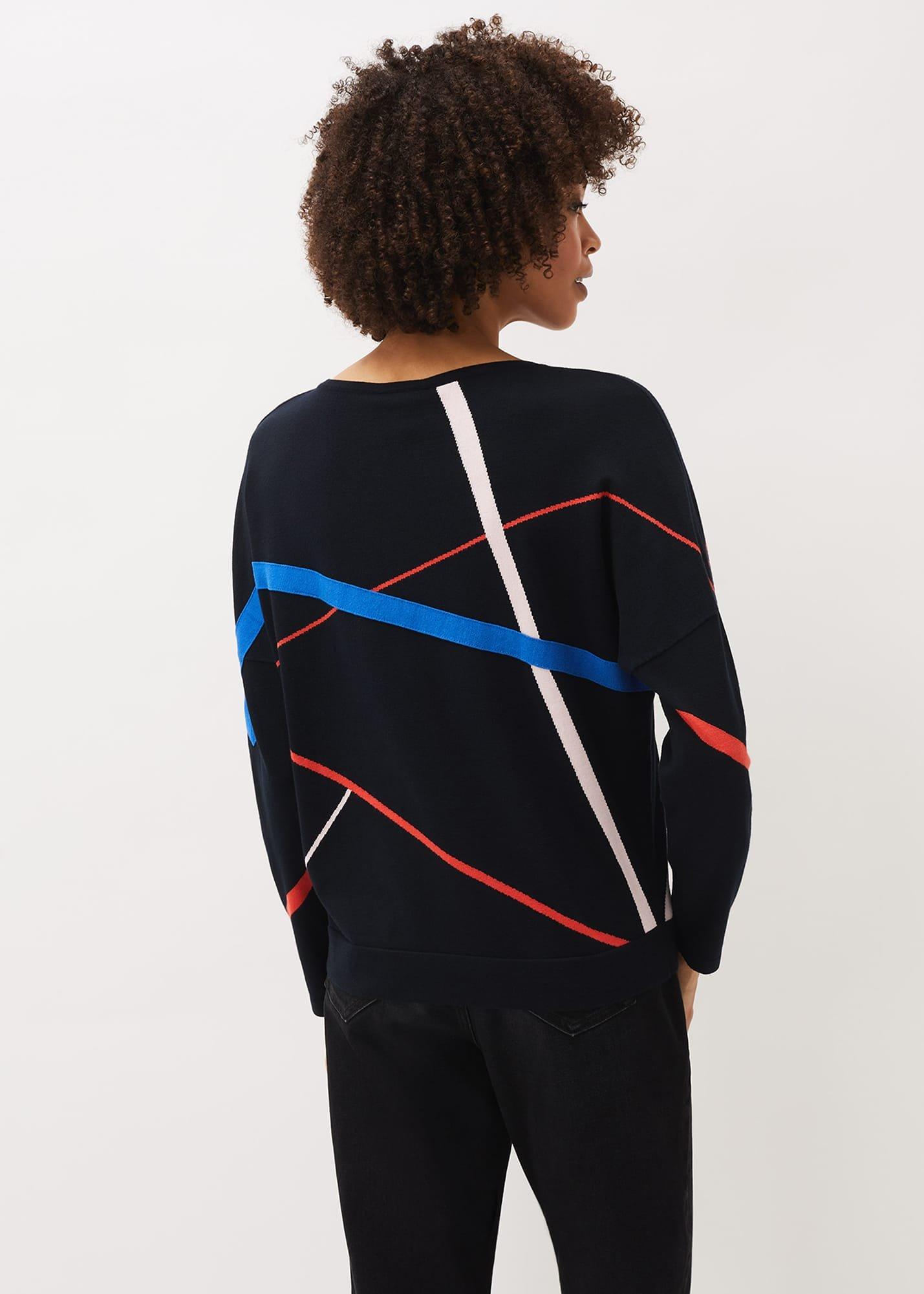 Candice Abstract Print Fine Knit Jumper