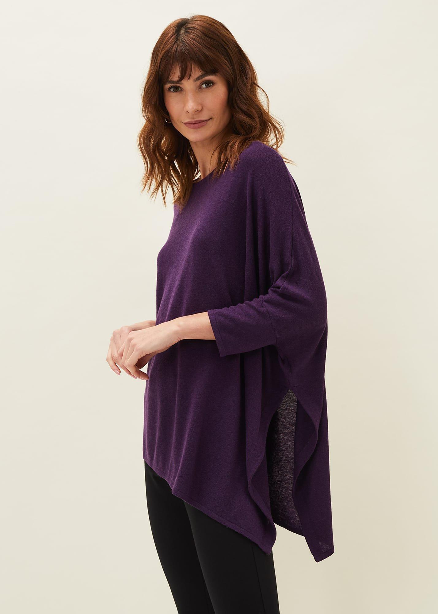 Melinda Asymmetric Hem Fine Knit Jumper