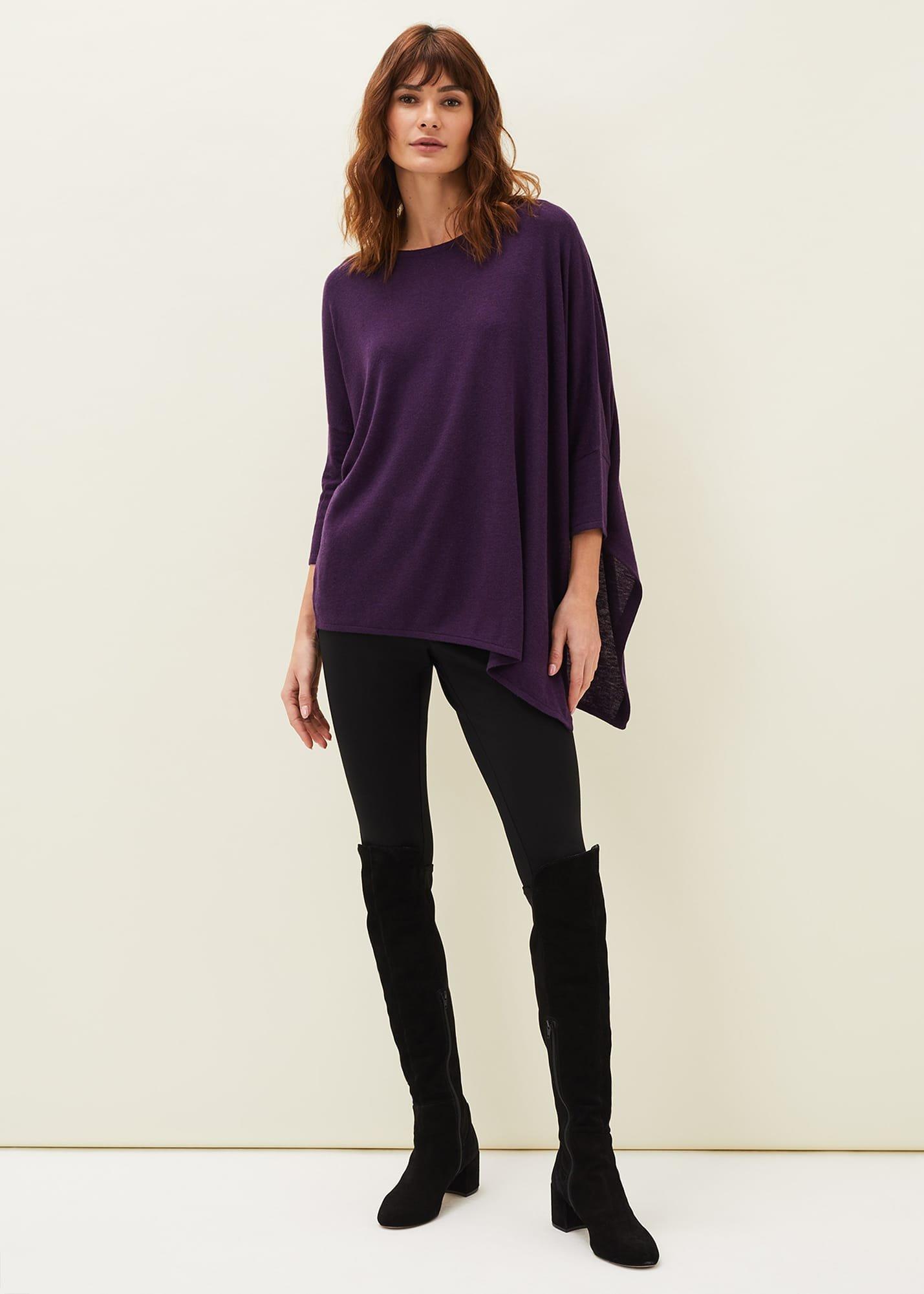 Melinda Asymmetric Hem Fine Knit Jumper