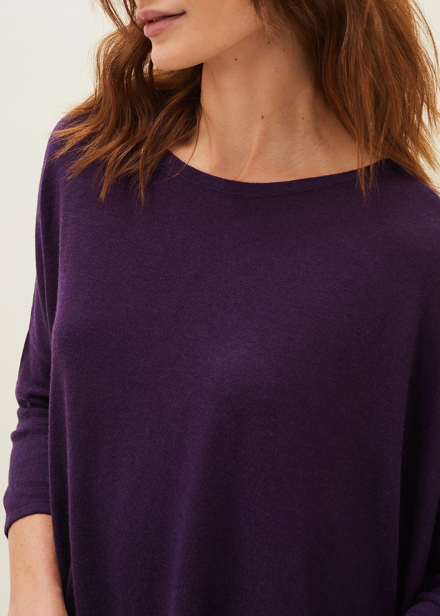 Melinda Asymmetric Hem Fine Knit Jumper