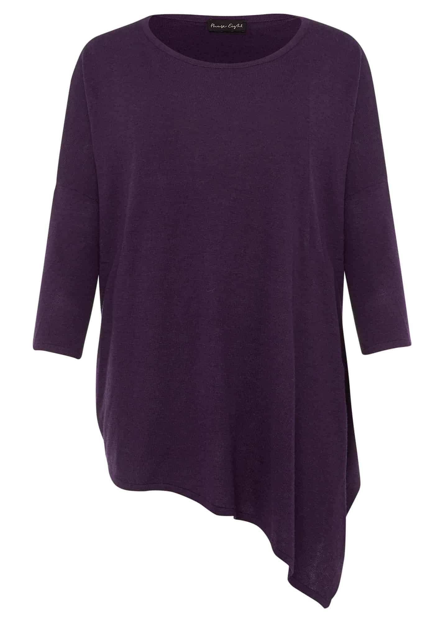 Melinda Asymmetric Hem Fine Knit Jumper