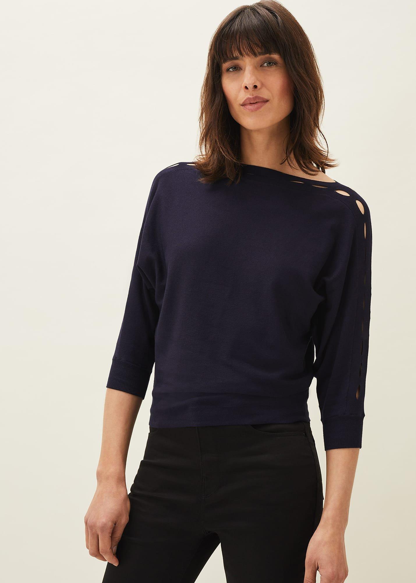 Cristine Cutwork Sleeve Detail Jumper