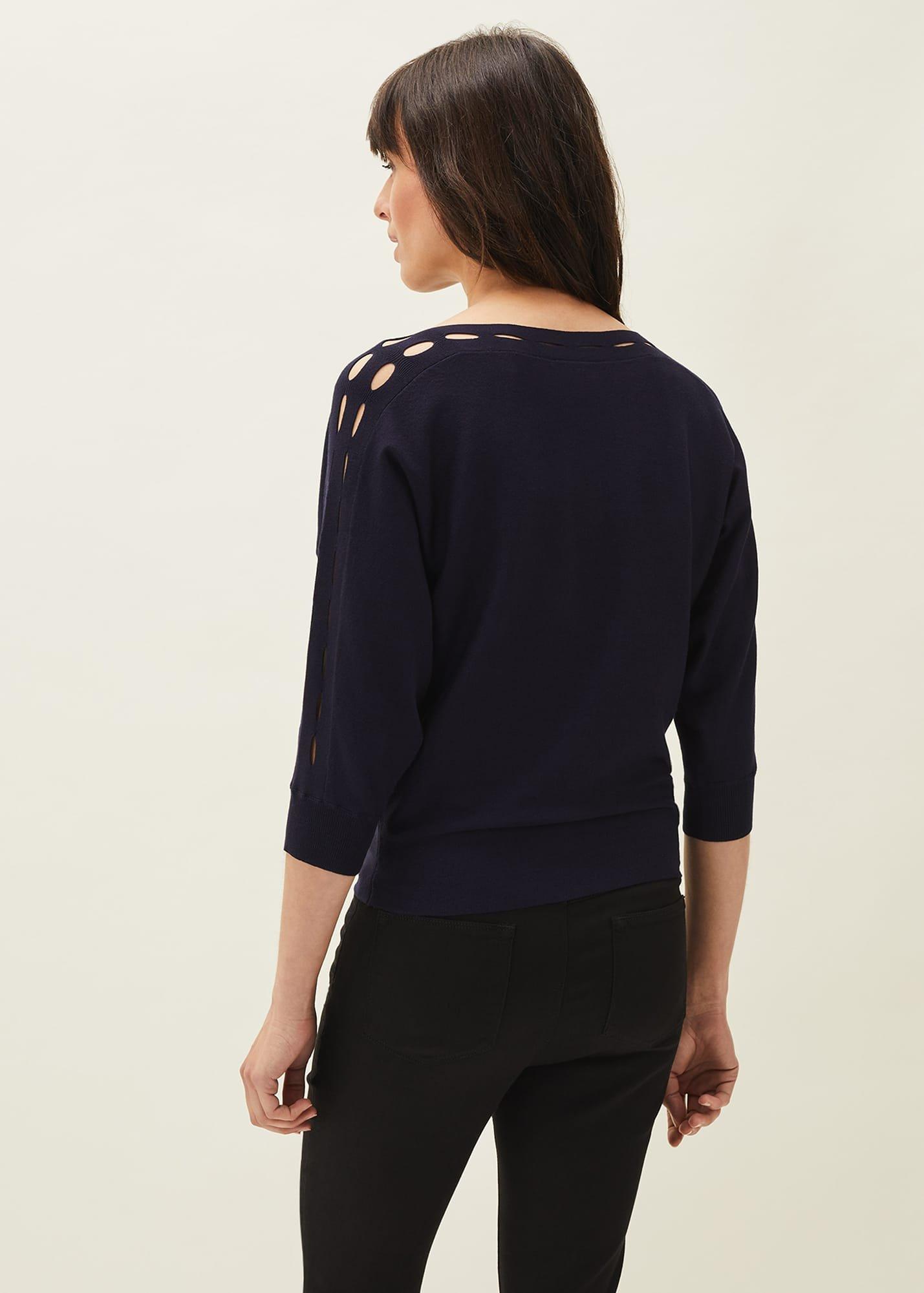 Cristine Cutwork Sleeve Detail Jumper