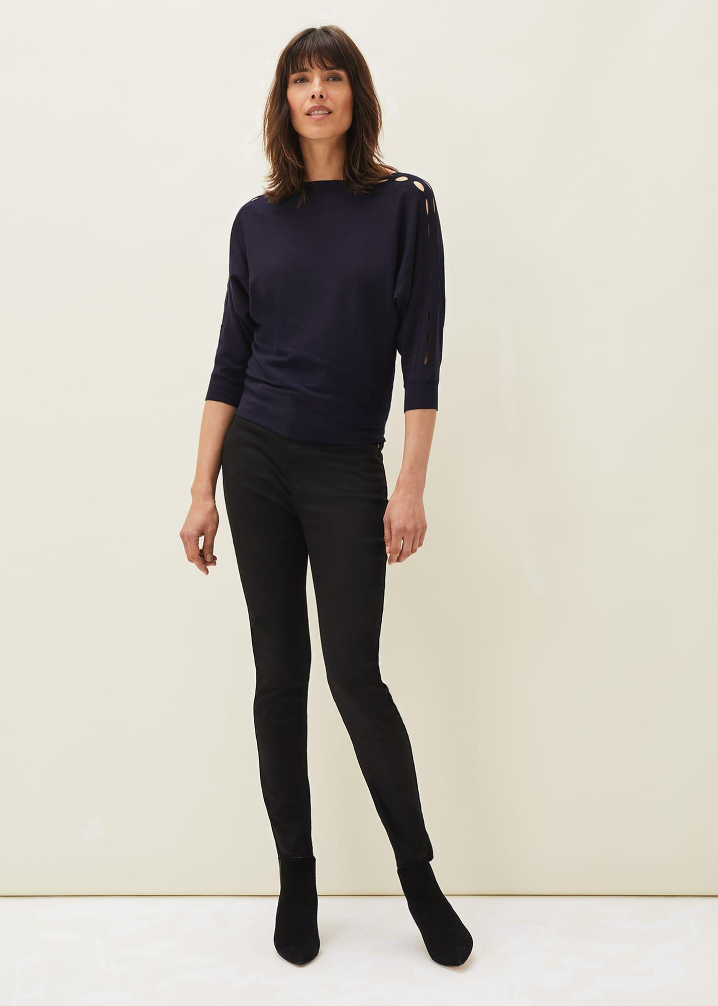 Cristine Cutwork Sleeve Detail Jumper