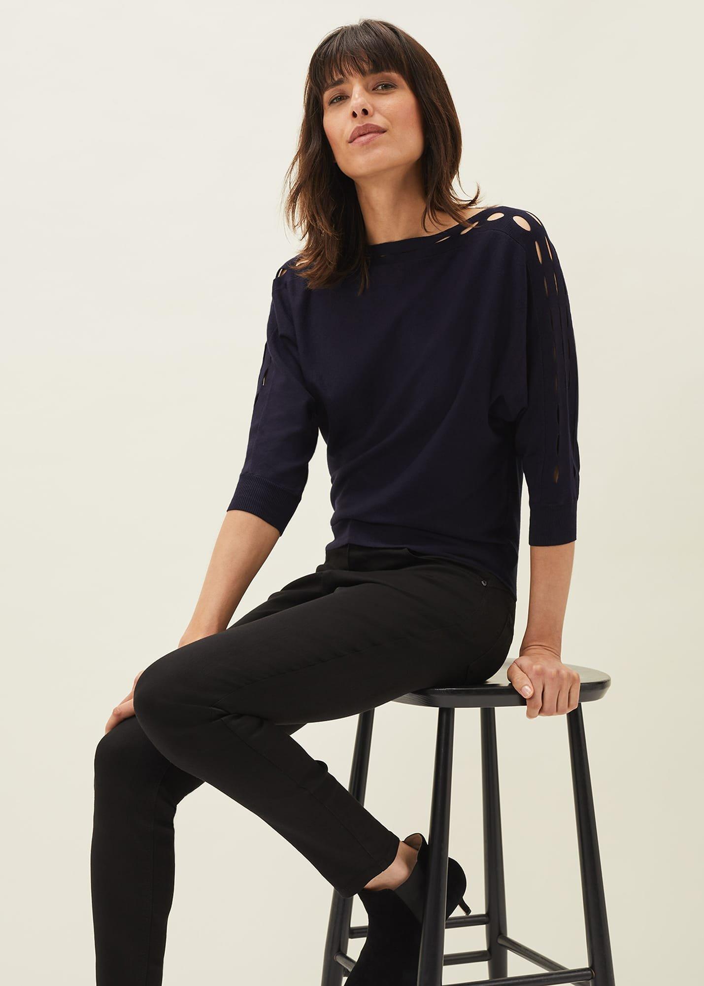 Cristine Cutwork Sleeve Detail Jumper