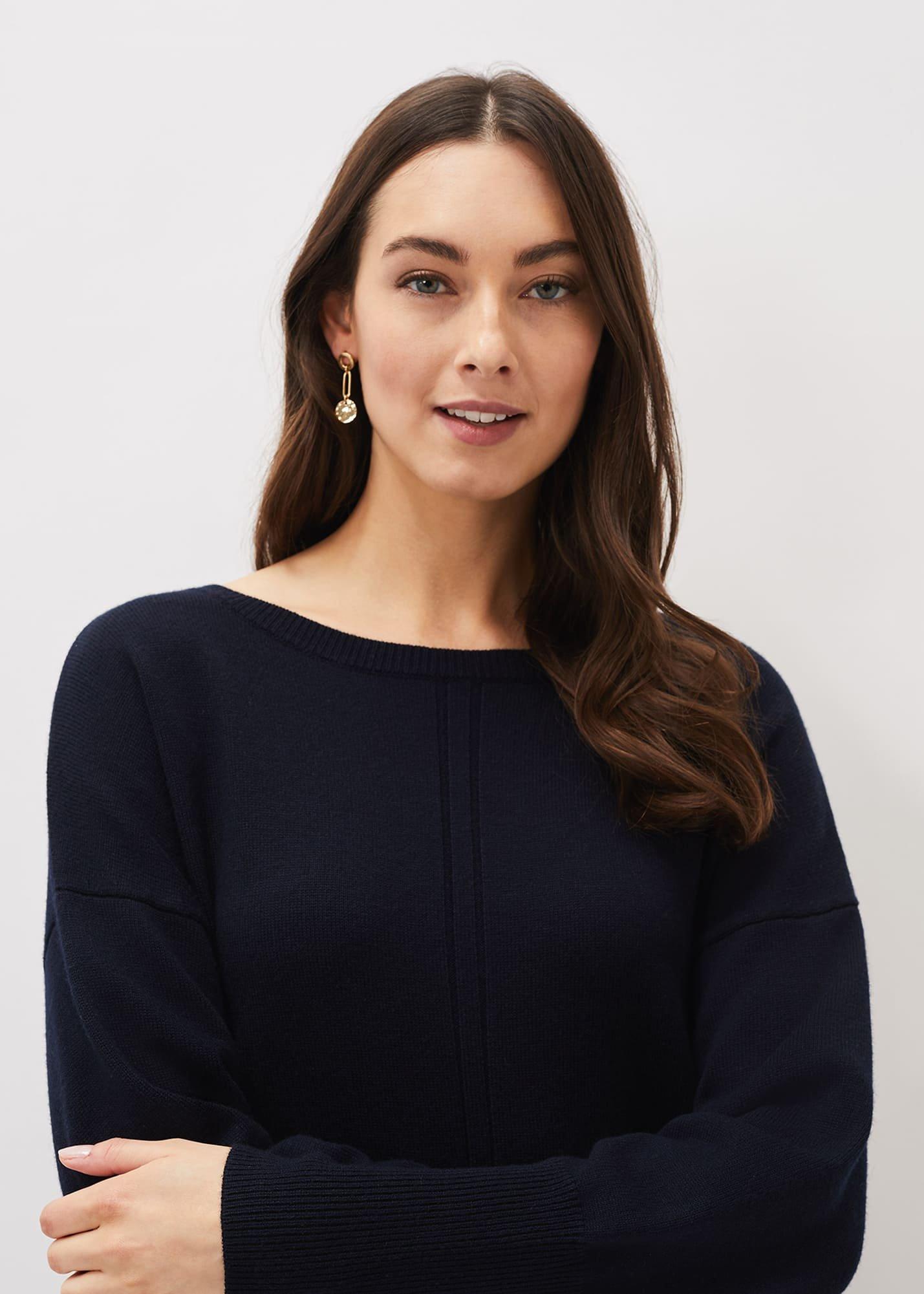 Steph Zip Detail Wool Blend Jumper