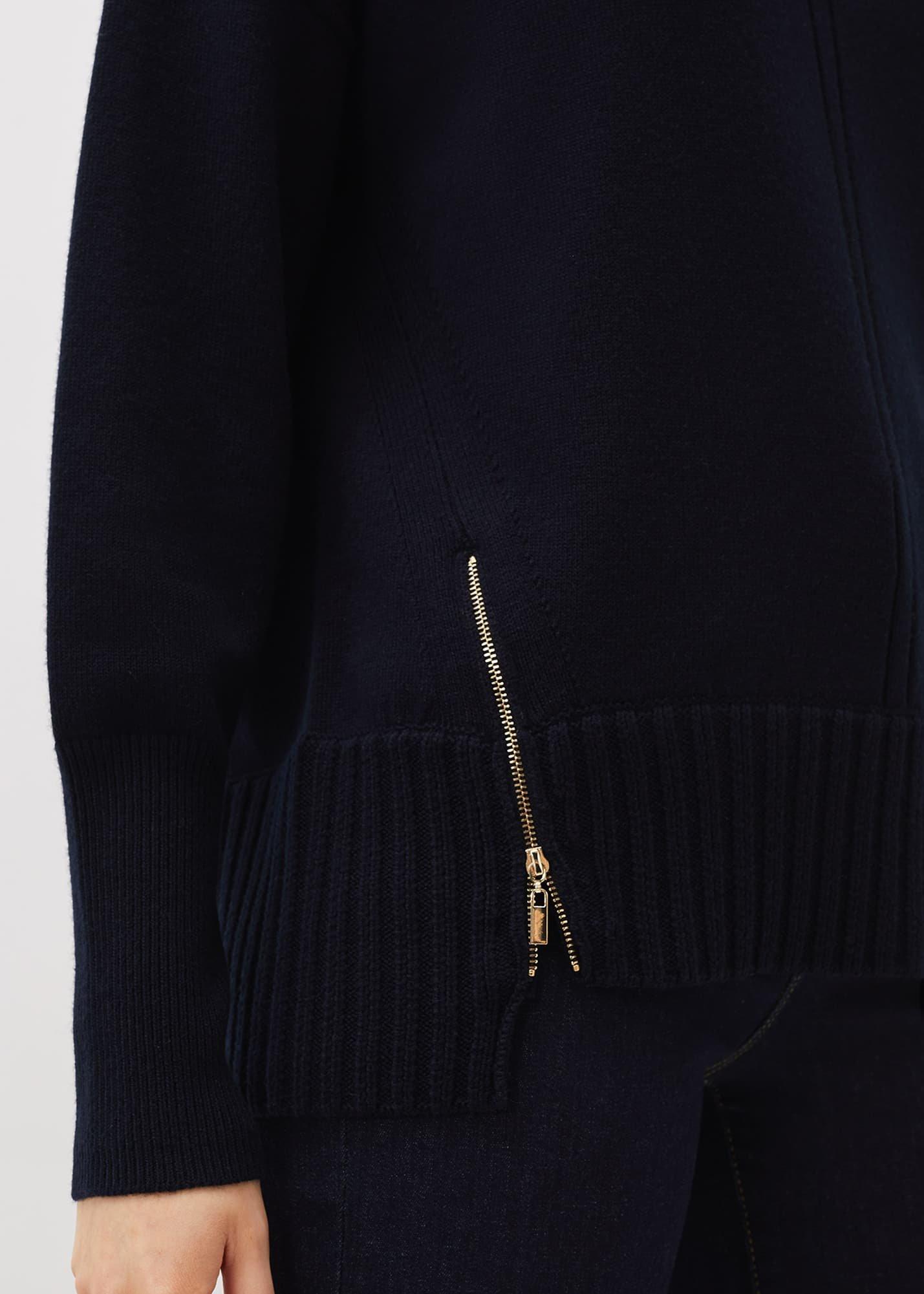 Steph Zip Detail Wool Blend Jumper