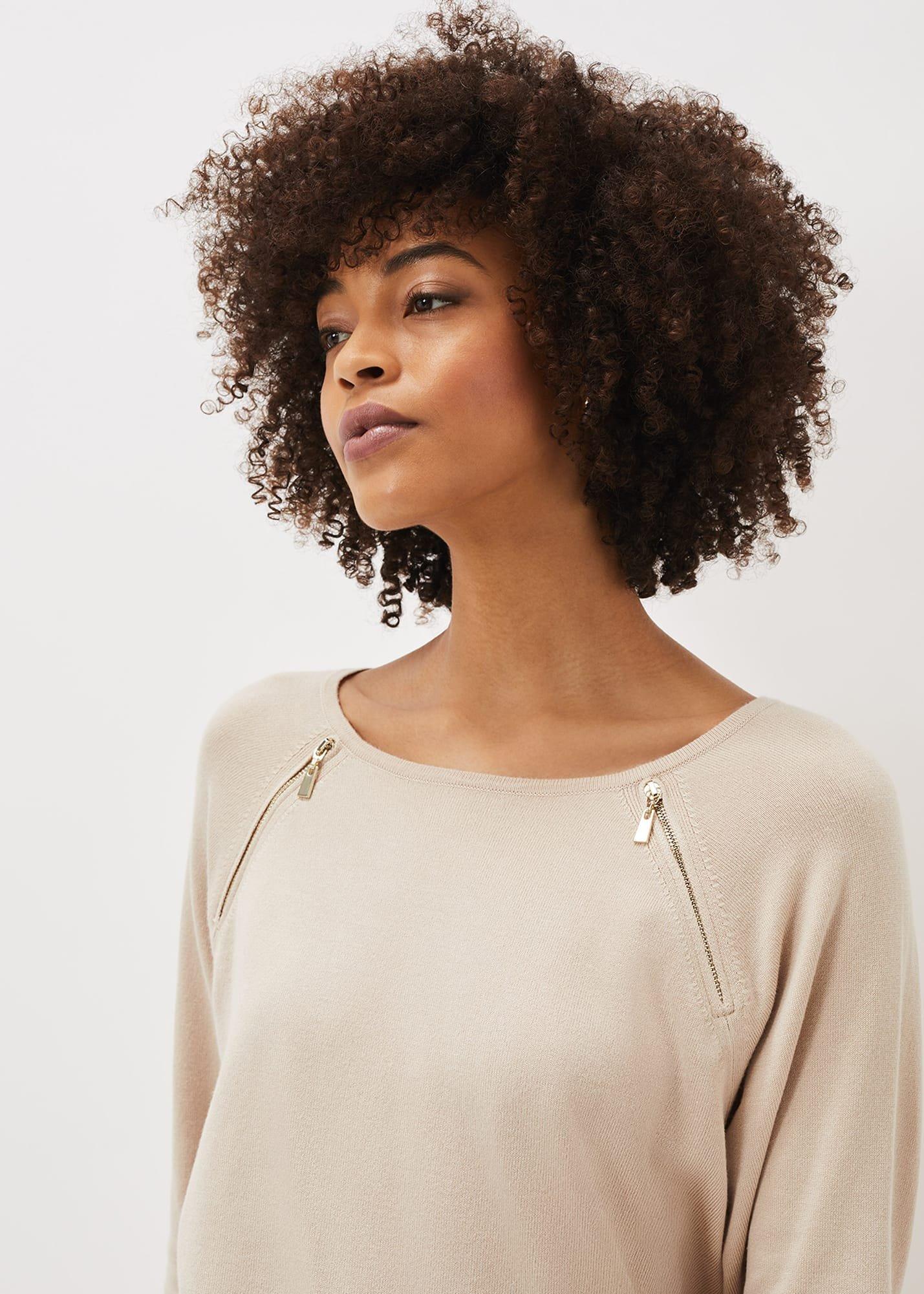 Lolan Zip Trim Knit Jumper