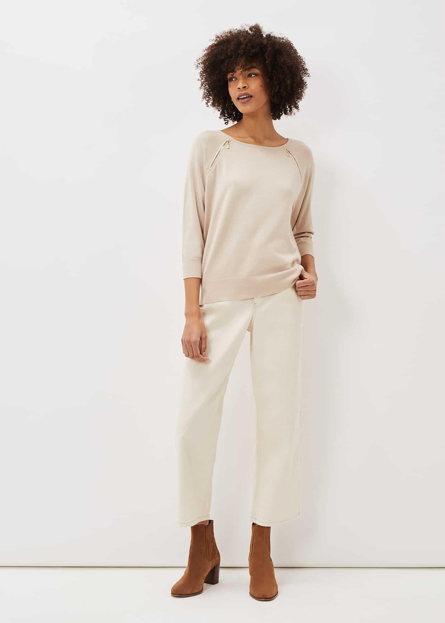 Lolan Zip Trim Knit Jumper