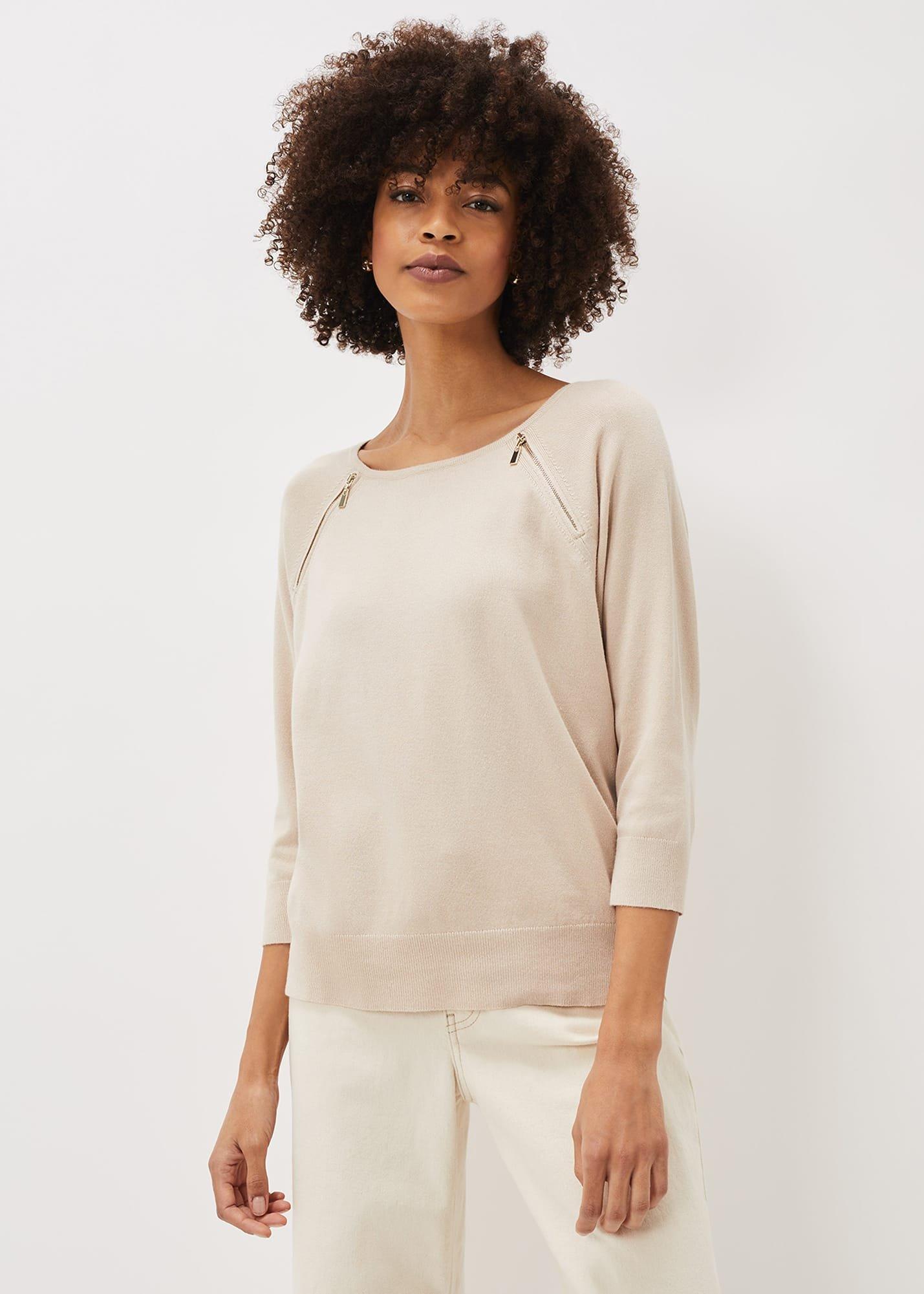 Lolan Zip Trim Knit Jumper