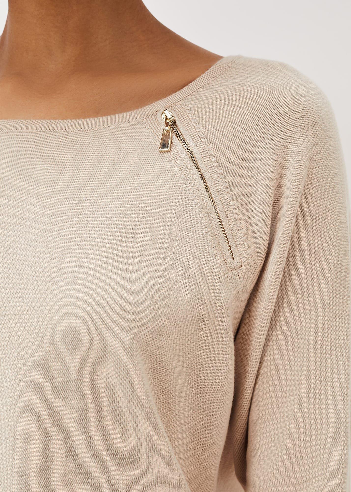 Lolan Zip Trim Knit Jumper
