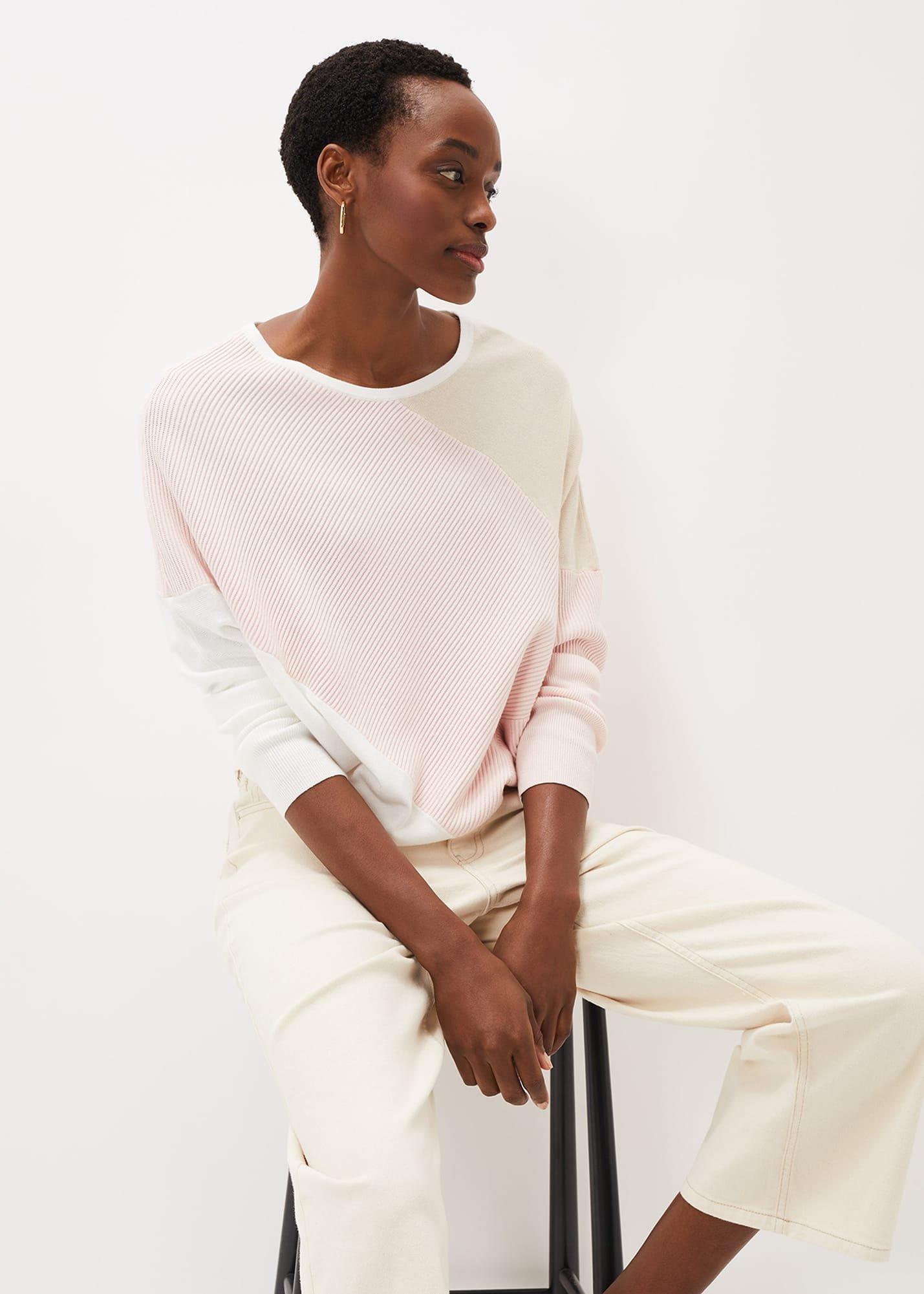 Bex Textured Colourblock Knit Jumper