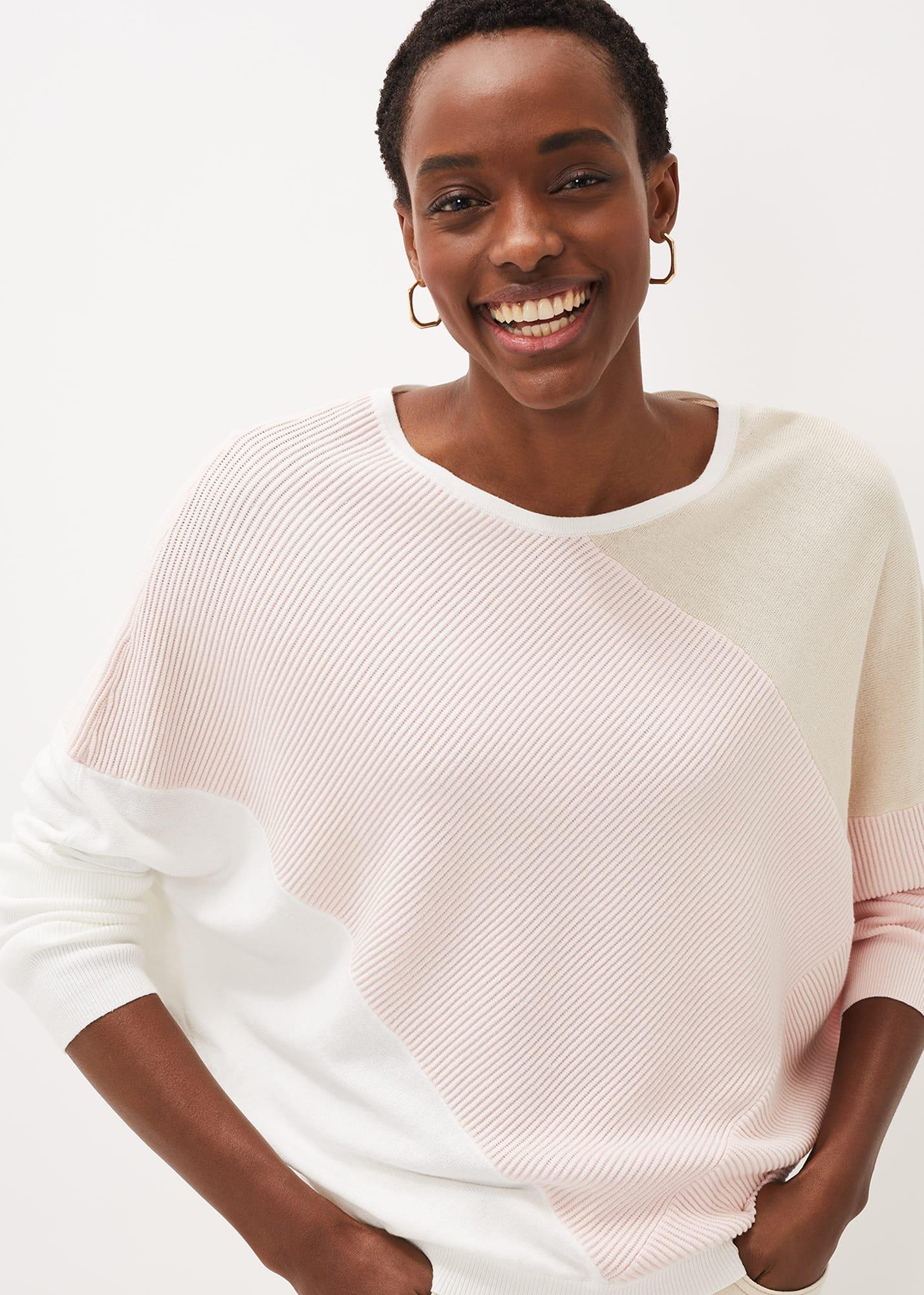 Bex Textured Colourblock Knit Jumper