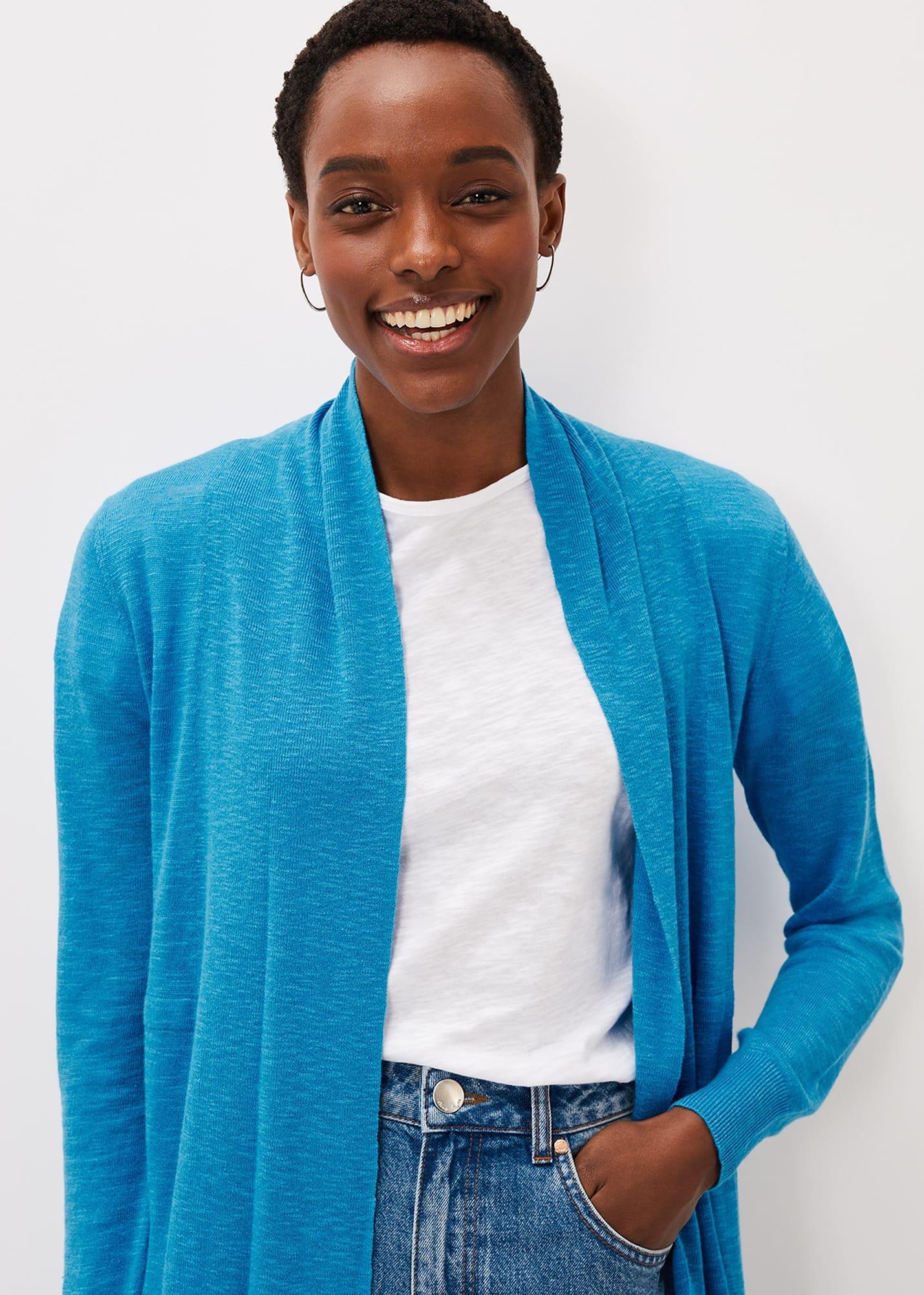 Louise Linen Longline Cardigan