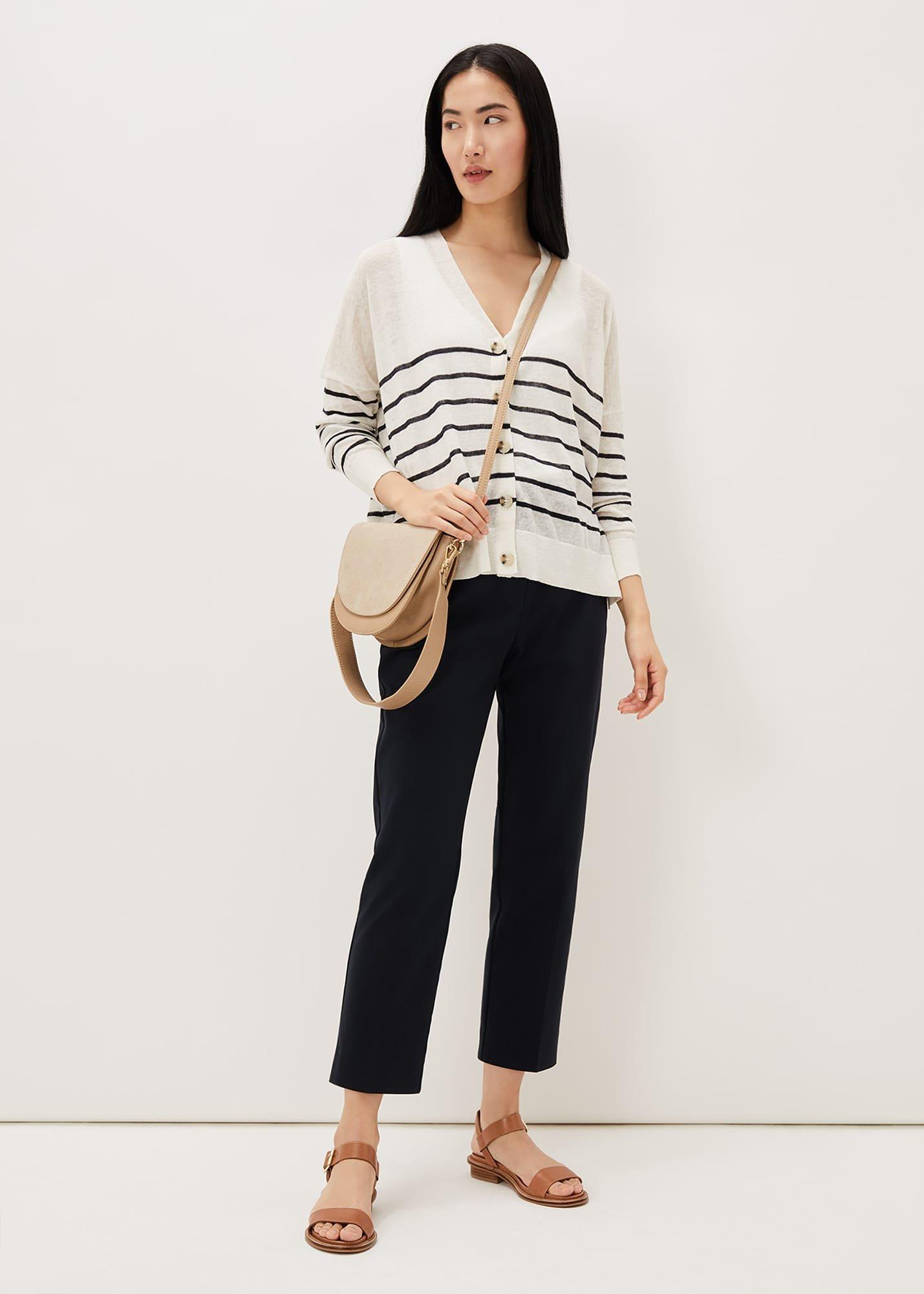 Alana Linen Breton Stripe Top