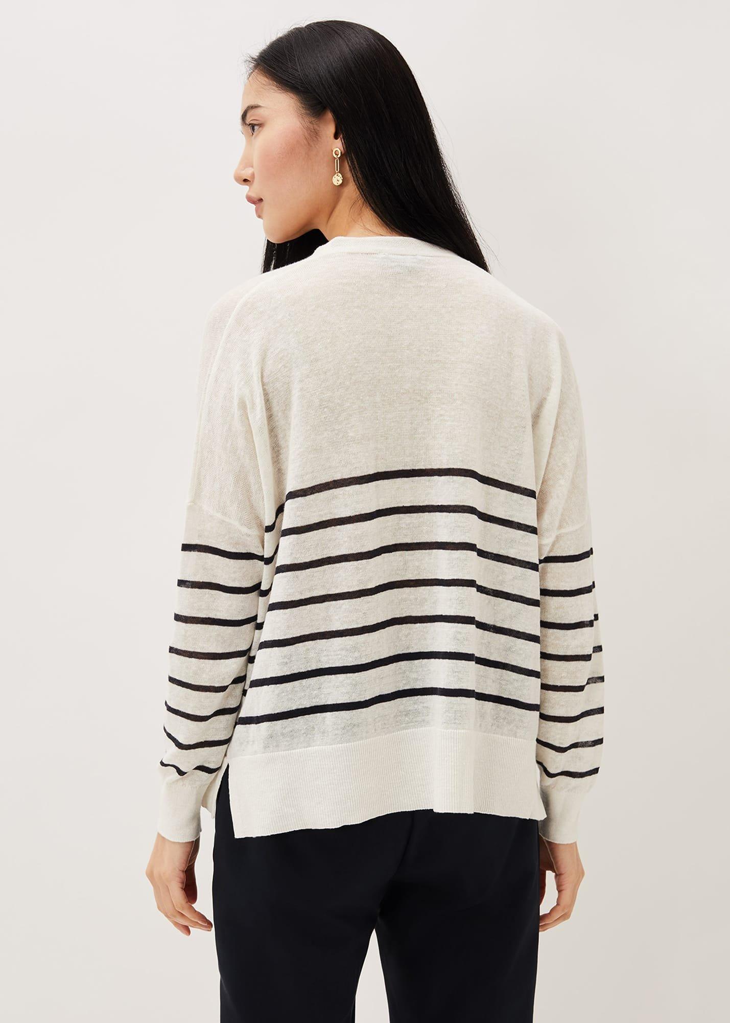 Alana Linen Breton Stripe Top