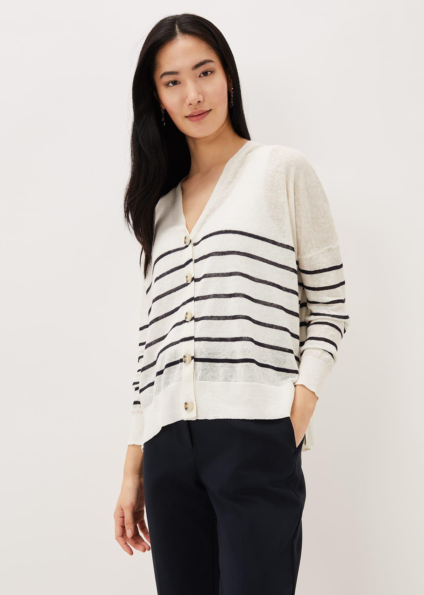Alana Linen Breton Stripe Top