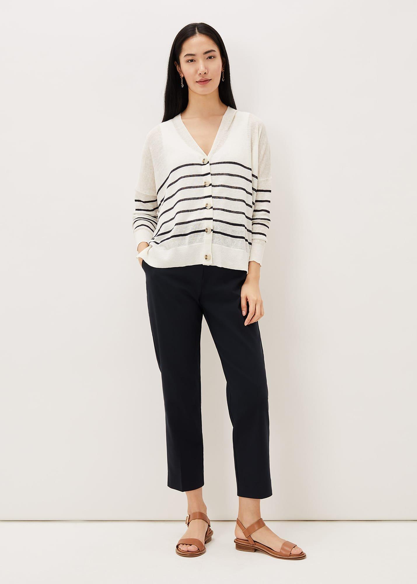 Alana Linen Breton Stripe Top
