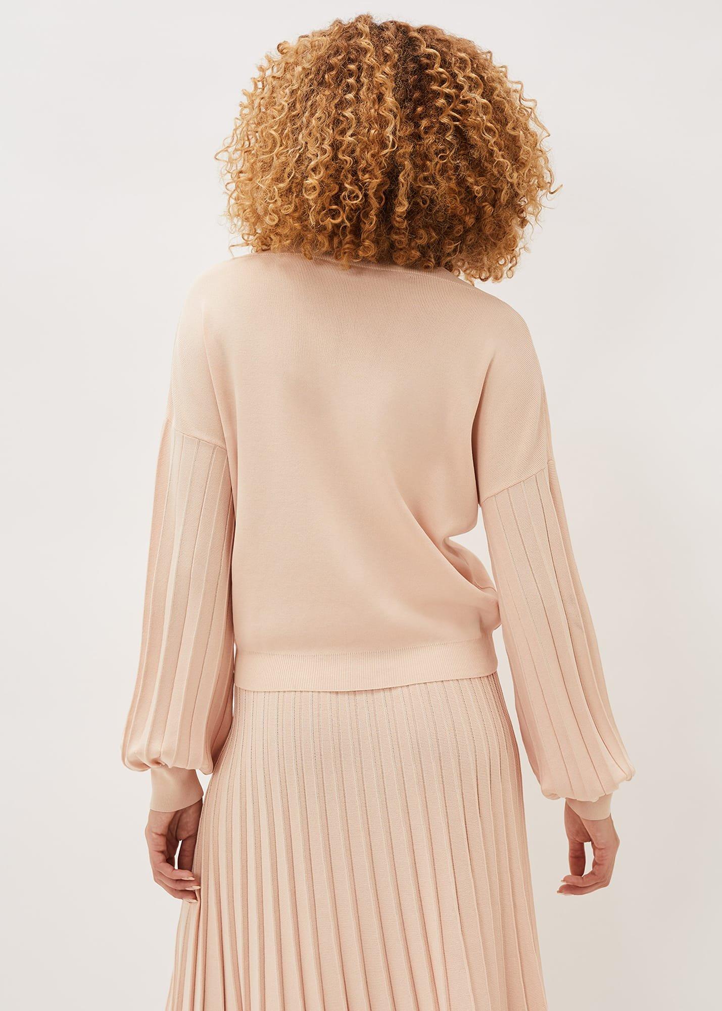 Teodora V Neck Pleat Sleeve Co-Ord Jumper