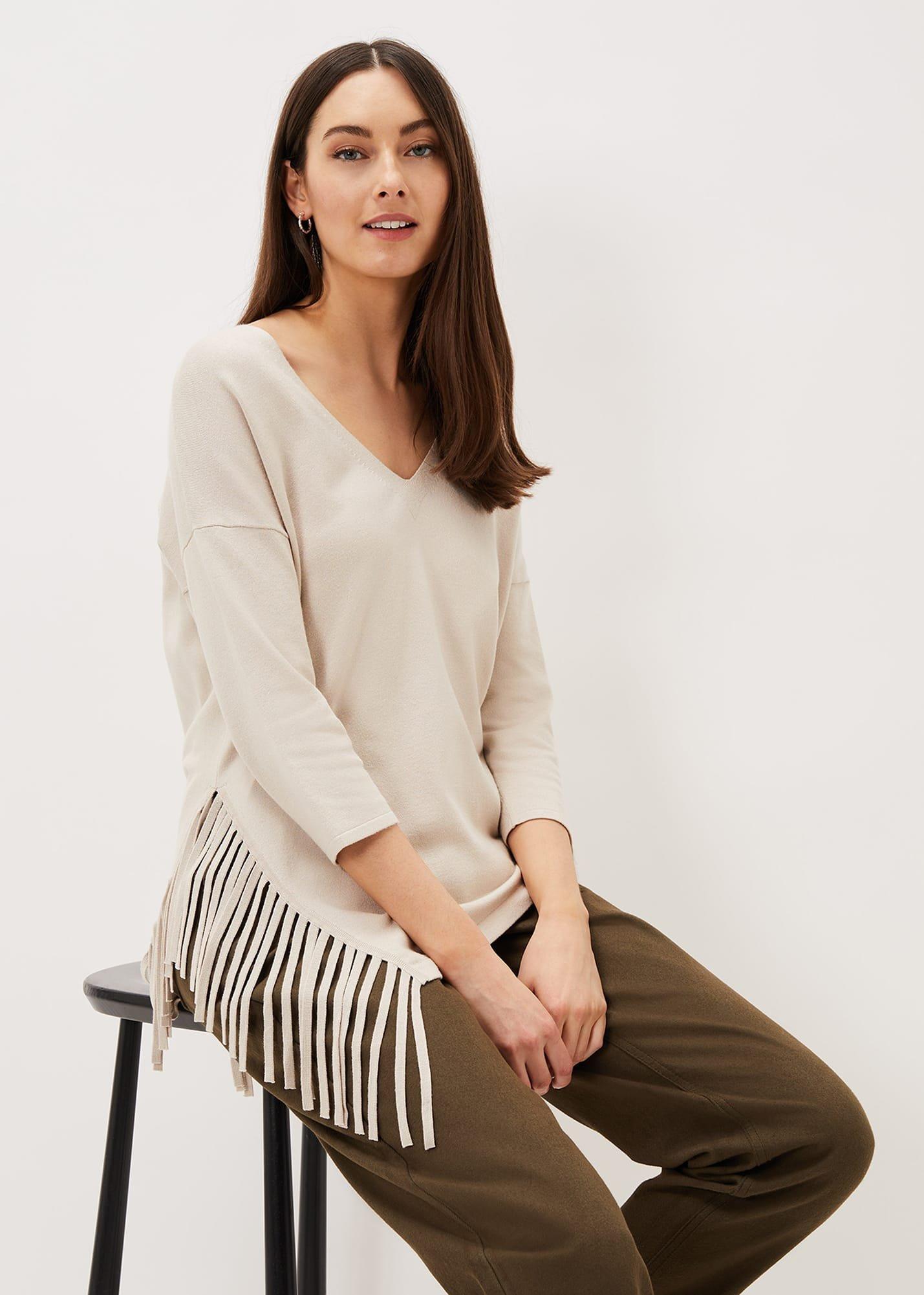 Inga Tassle Asymmetric Knit Jumper